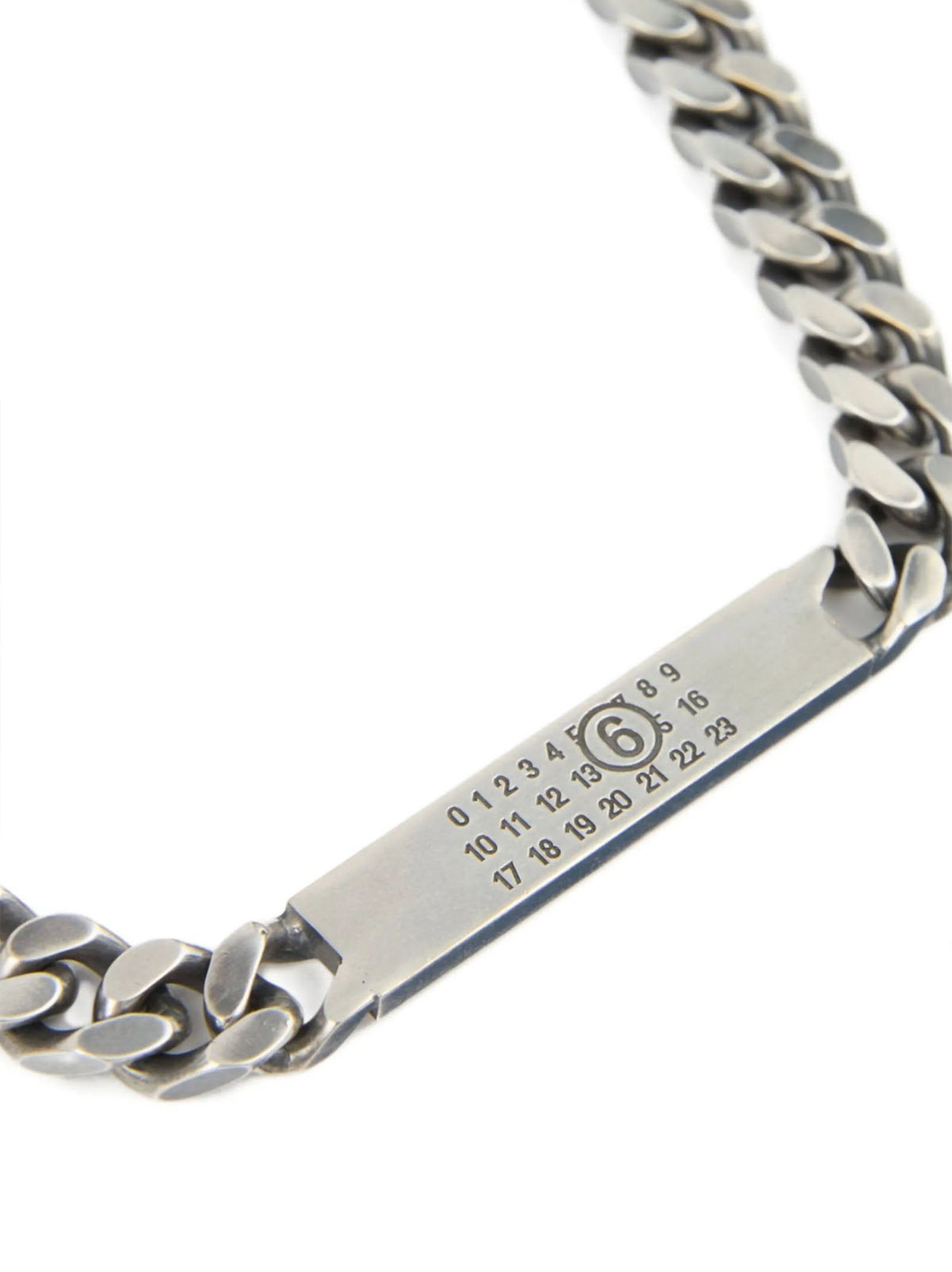 Mm6 Maison Margiela Numeric Necklace — Silver, view 3