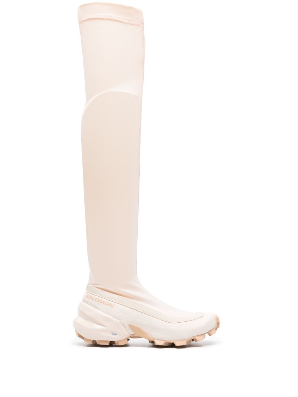 MM6 X Salomon Over-The-Knee Stretch Boot — Cream by MM6 X Salomon