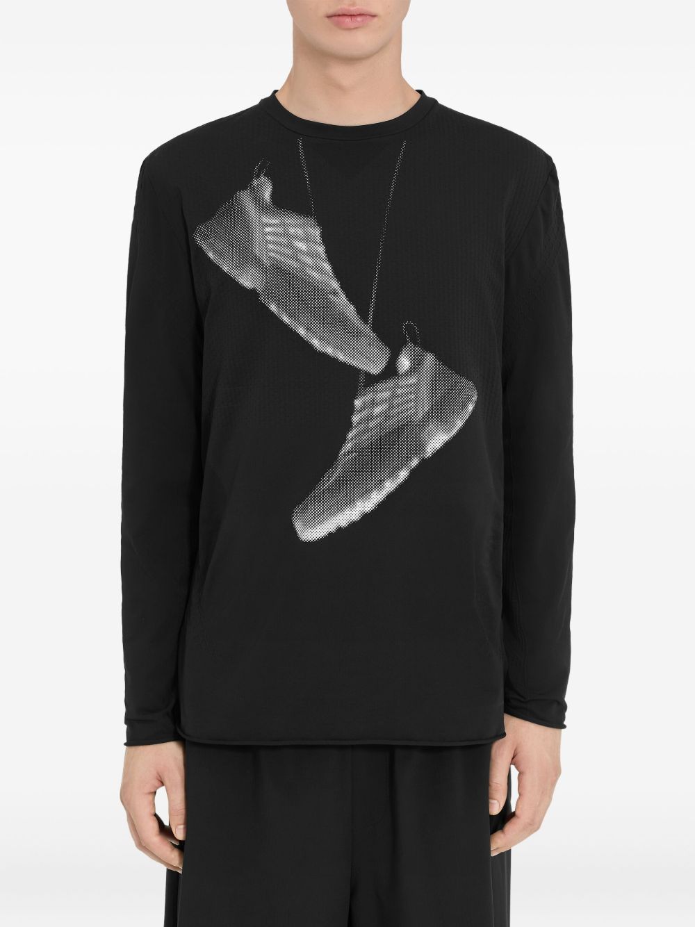 MM6 X Salomon Graphic Print T-Shirt — Black, view 3