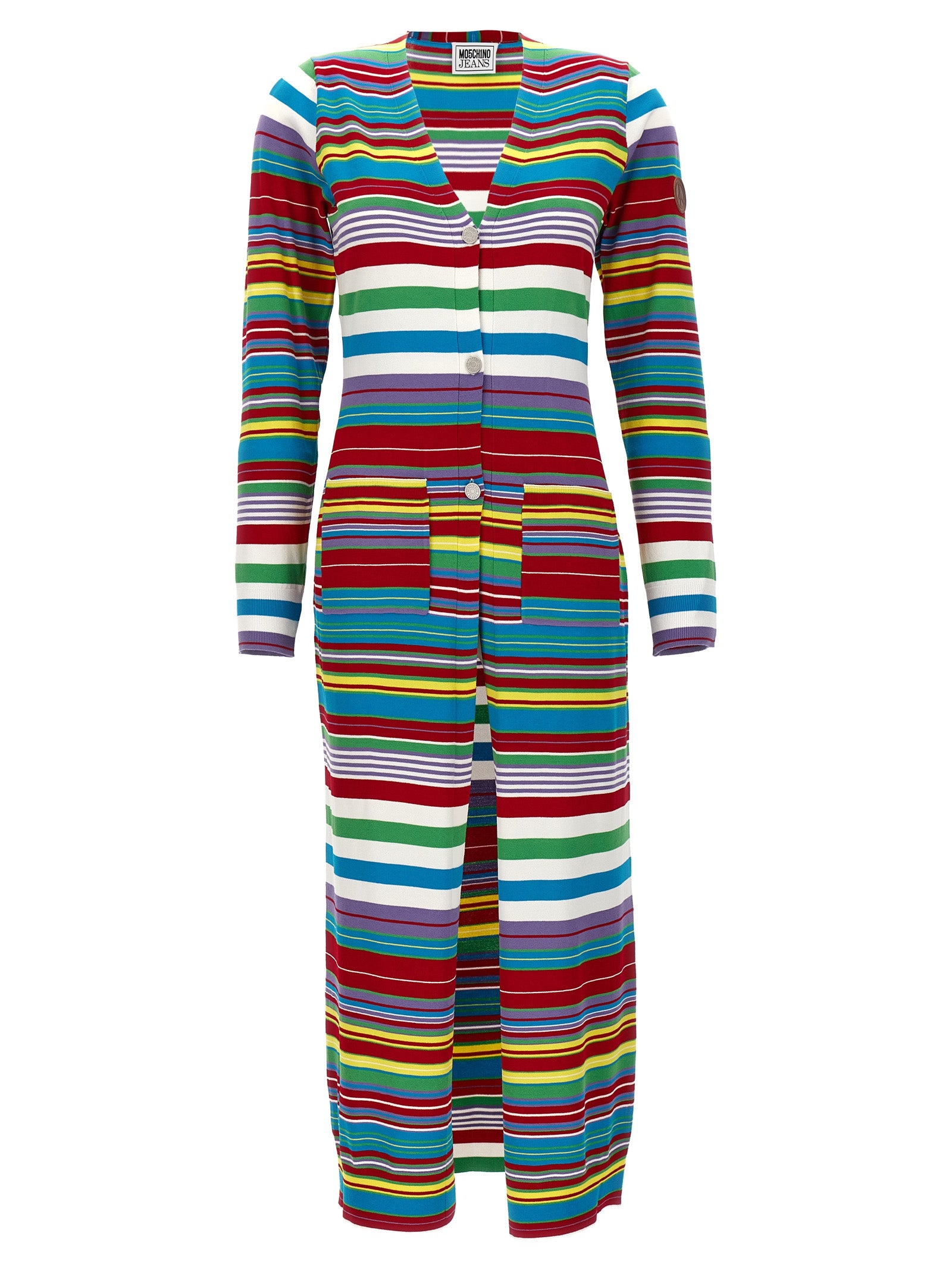 Mo5ch1no Jeans Striped Viscose Cardigan — Multicolor by Mo5ch1no Jeans