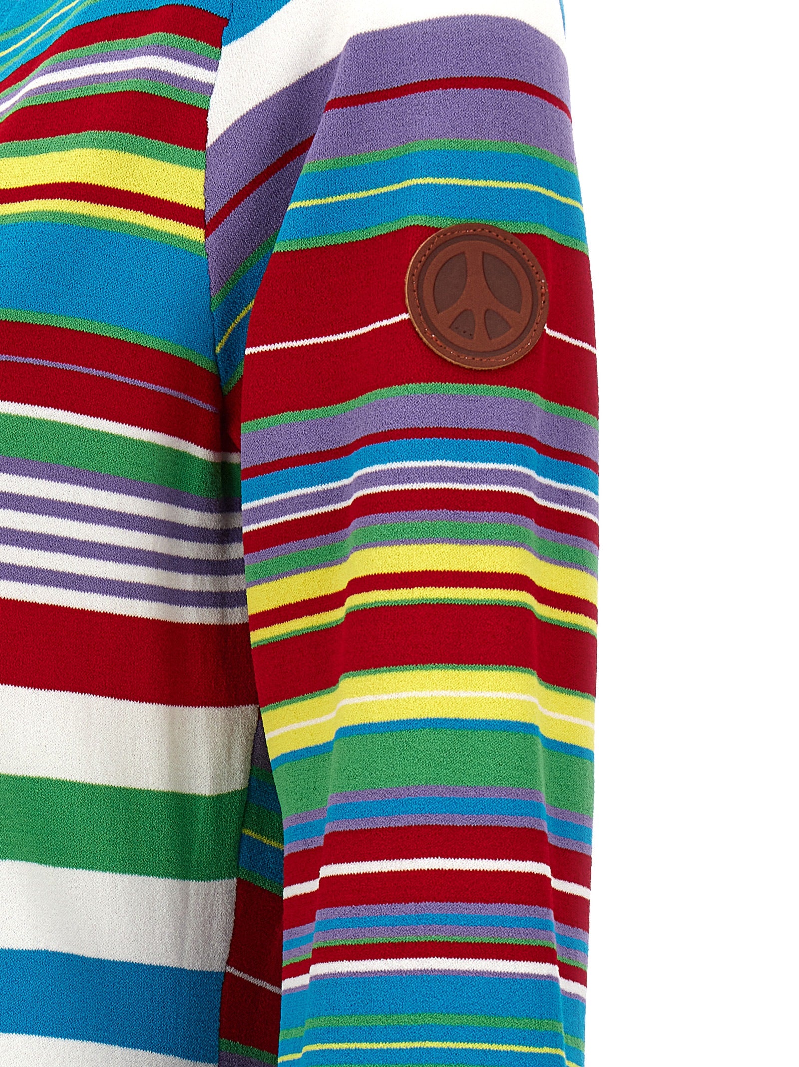 Mo5ch1no Jeans Striped Viscose Cardigan — Multicolor, view 4