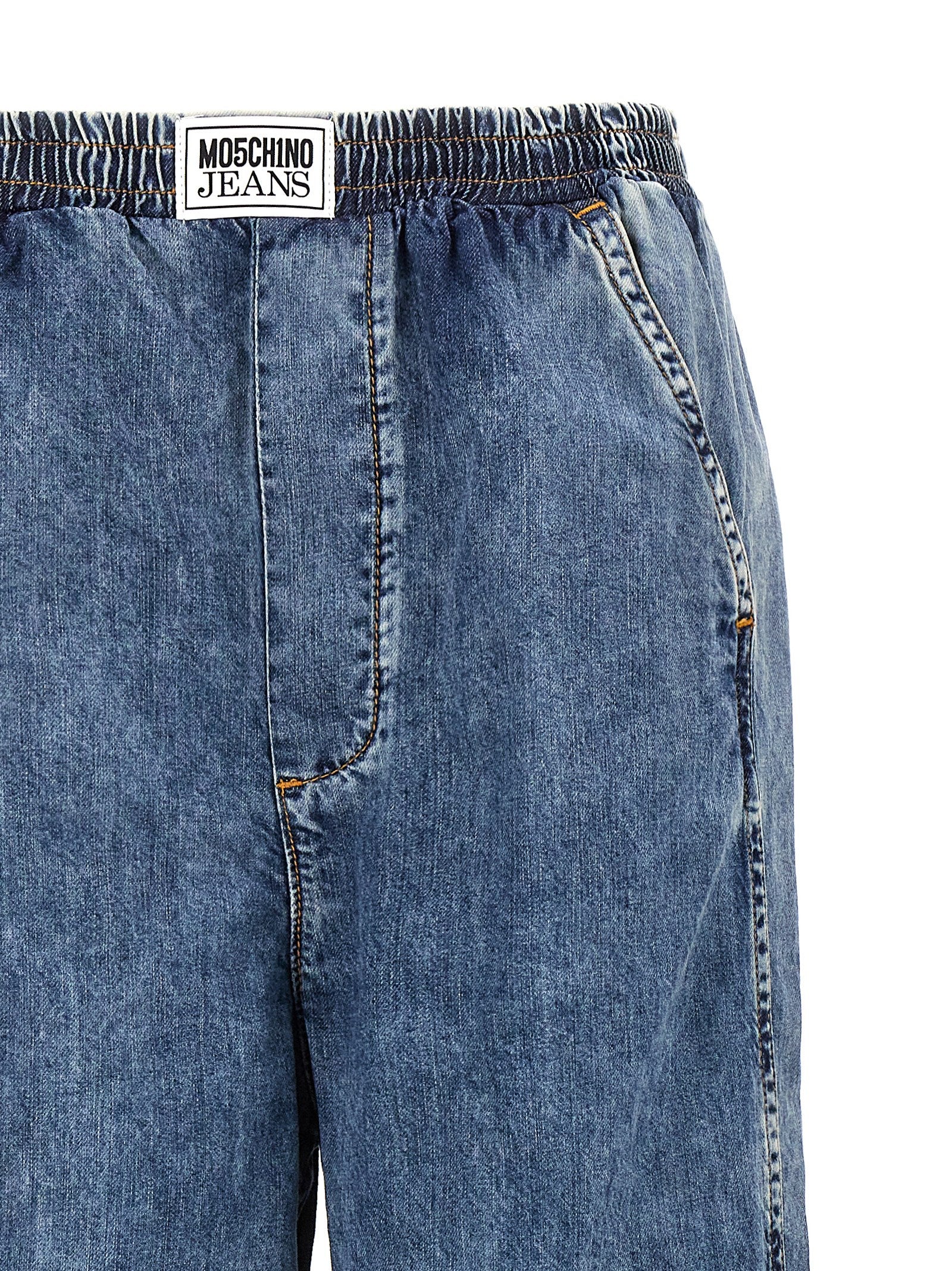 Mo5ch1no Jeans Cotton Denim Jeans — Blue, view 3