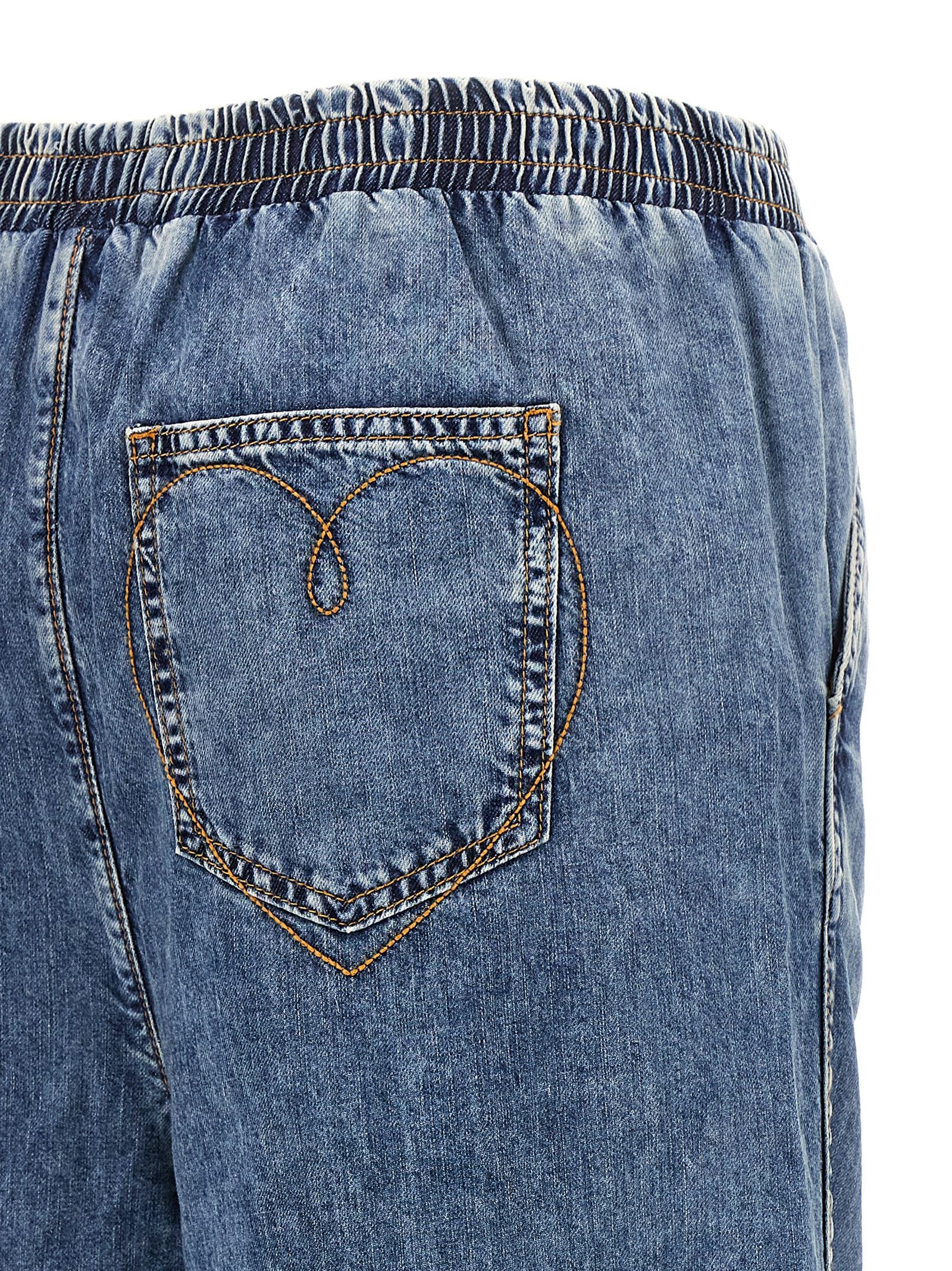 Mo5ch1no Jeans Cotton Denim Jeans — Blue, view 4