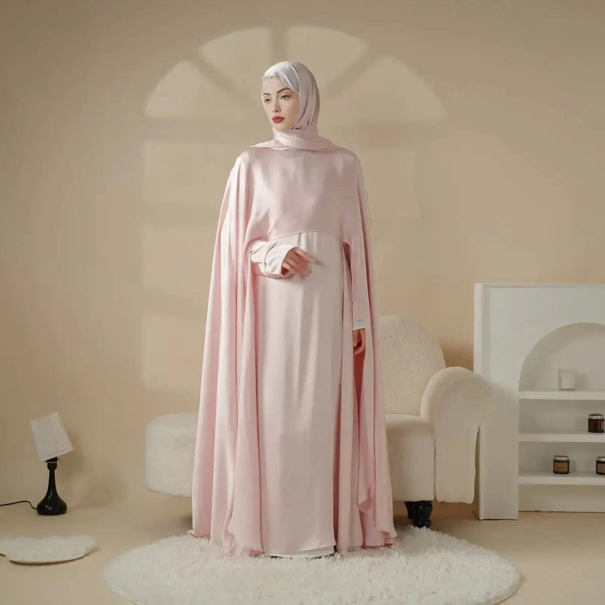 Luxury Wedding Abaya 3-Piece Bridal Abaya Set (MOA044), view 3
