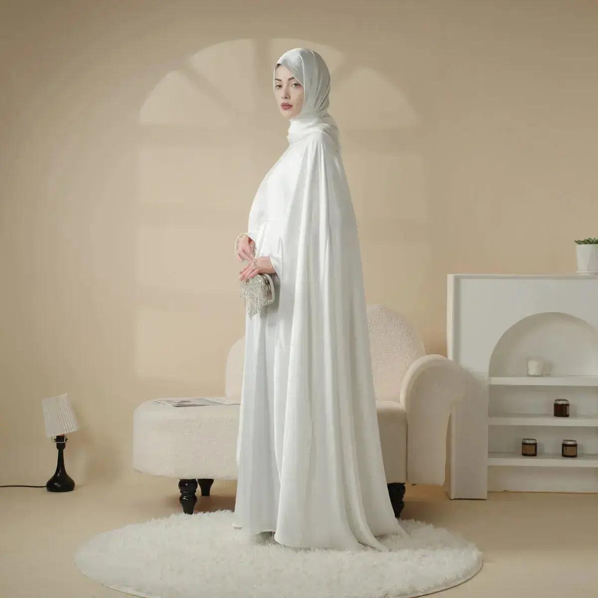 Luxury Wedding Abaya 3-Piece Bridal Abaya Set (MOA044), view 5