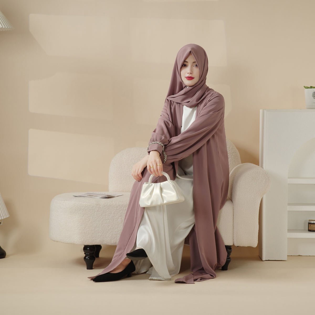 Cardigan Abaya, Western Style Abaya (MOA061), view 2