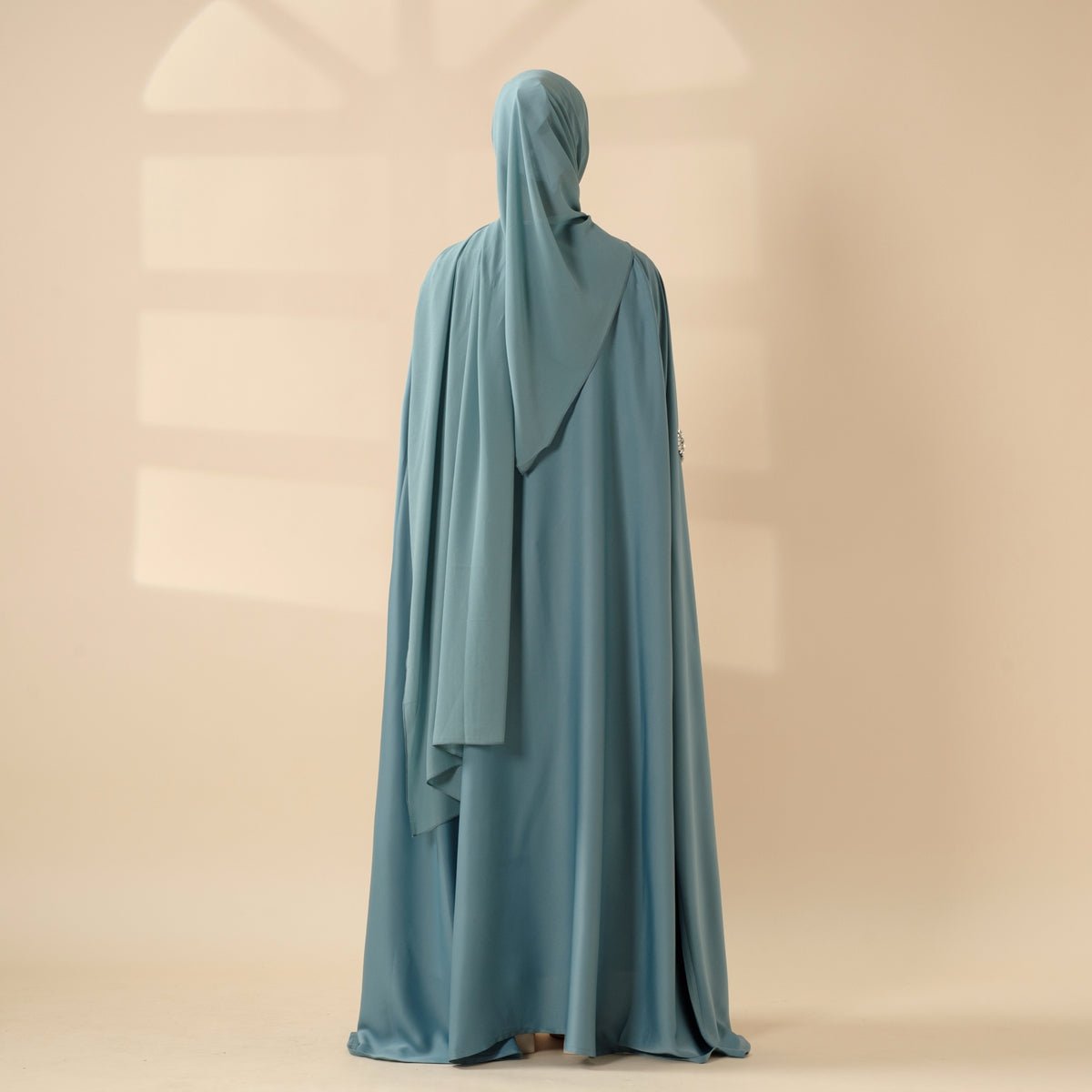 Cape Abaya, Haute Couture Heavy Rhinestone Abaya (MOA067), view 8