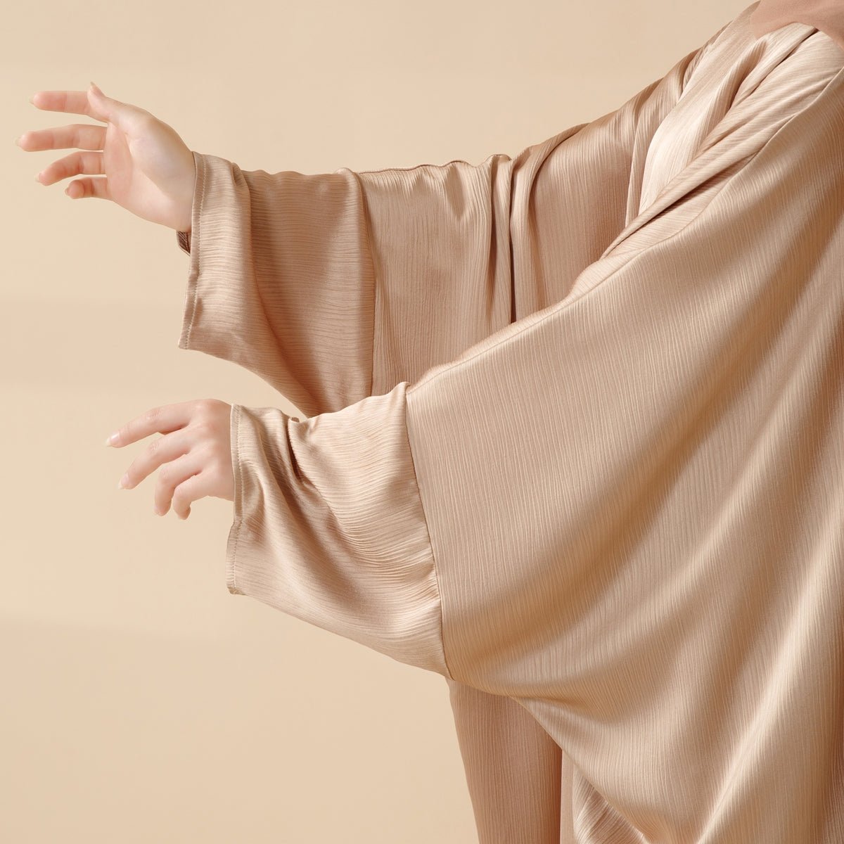 Modest Kaftan for Special Occasions: Batwing Abaya With Rhinestone Waist (MA135), view 6
