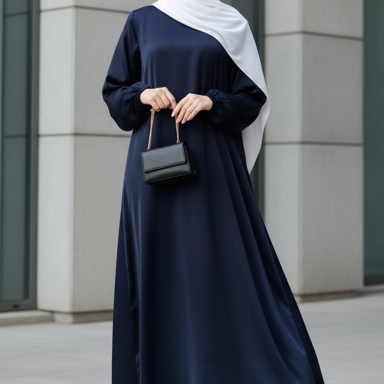Modest Luxury Premium Satin Abaya by Mariam's Collection