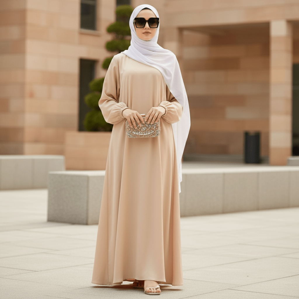 Modest Luxury Premium Satin Abaya, view 7
