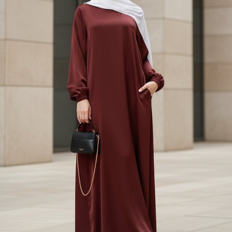 Modest Luxury Premium Satin Abaya, view 8