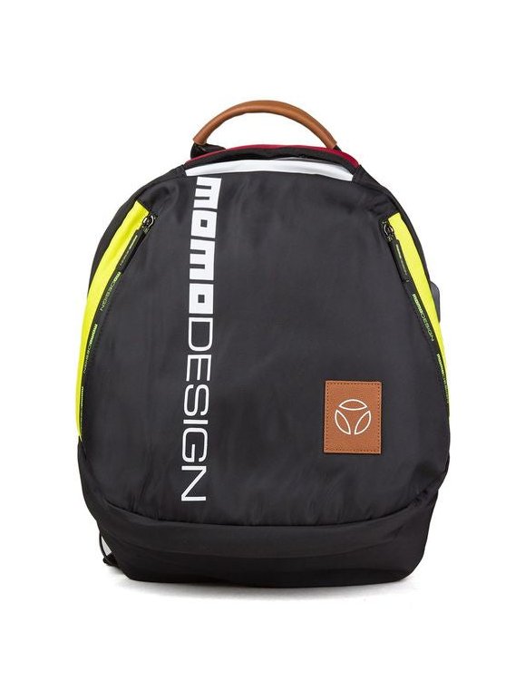Momo Design Genuine Leather Sport-Inspired Backpack — Black, view 3