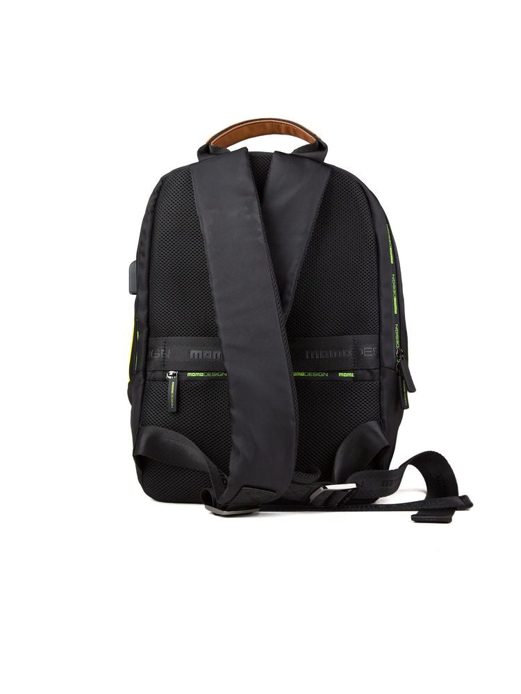 Momo Design Genuine Leather Sport-Inspired Backpack — Black, view 5
