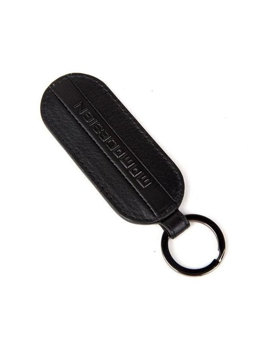 Momo Design Textured Genuine Leather Key Case — Black, view 2
