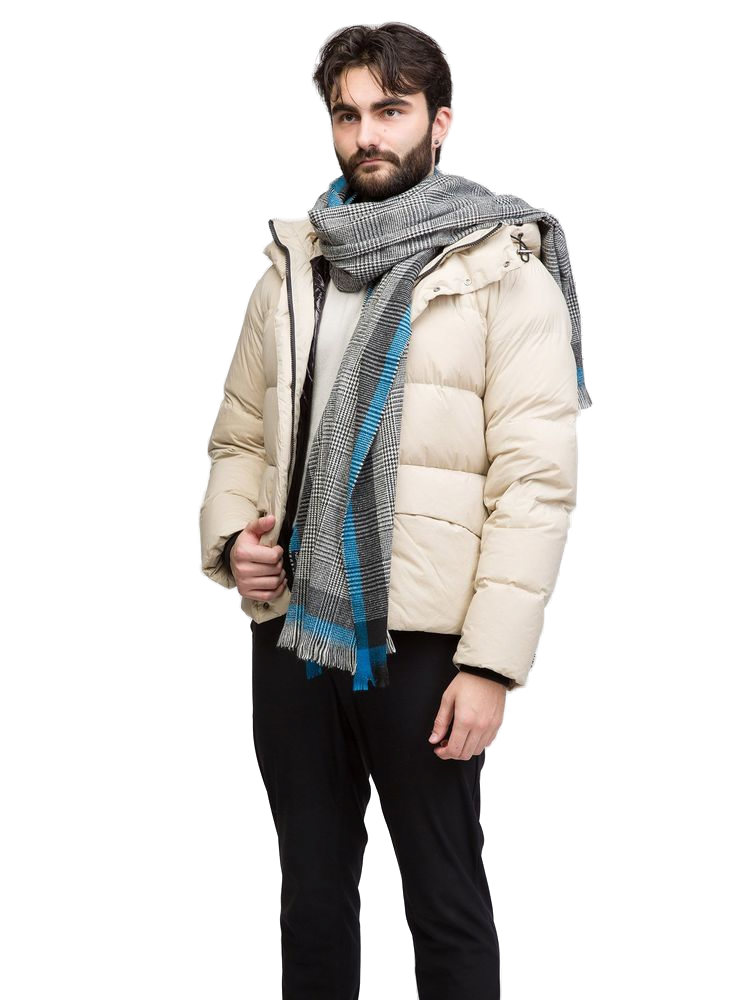 Momo Design Checkered Wool Blend Scarf — Black by Momo Design