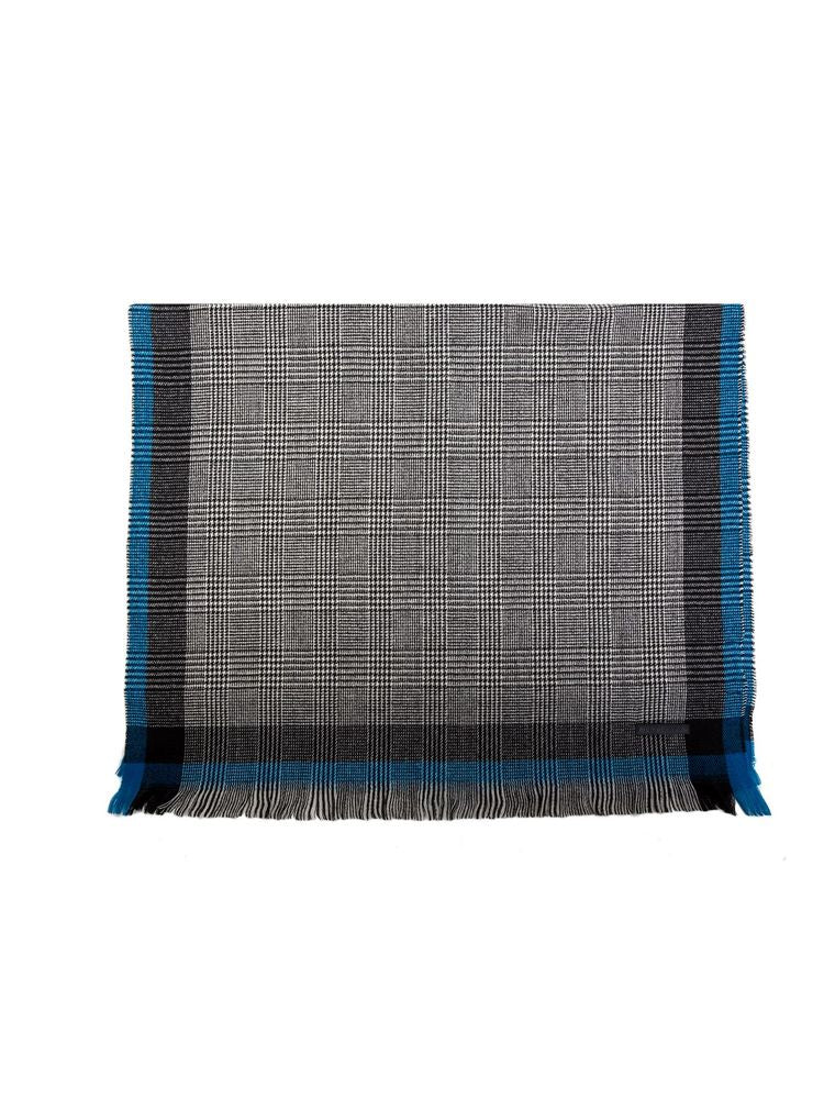 Momo Design Checkered Wool Blend Scarf — Black, view 2