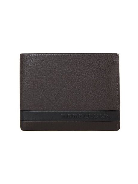 Momo Design Bifold Leather Wallet — Coffee/Black, view 4