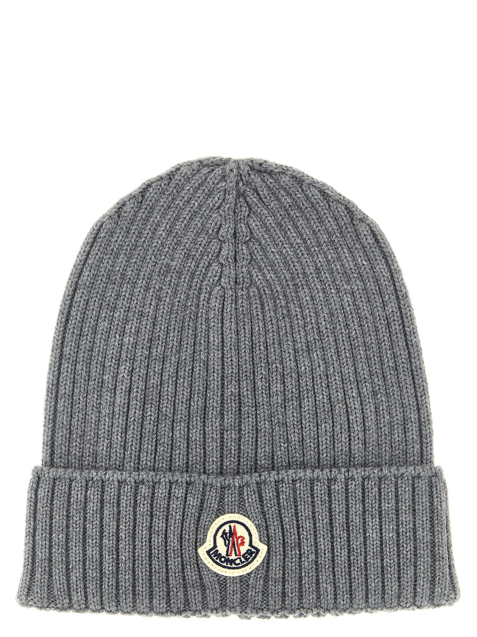 Moncler Enfant Ribbed Merino Wool Beanie — Grey by Moncler Enfant