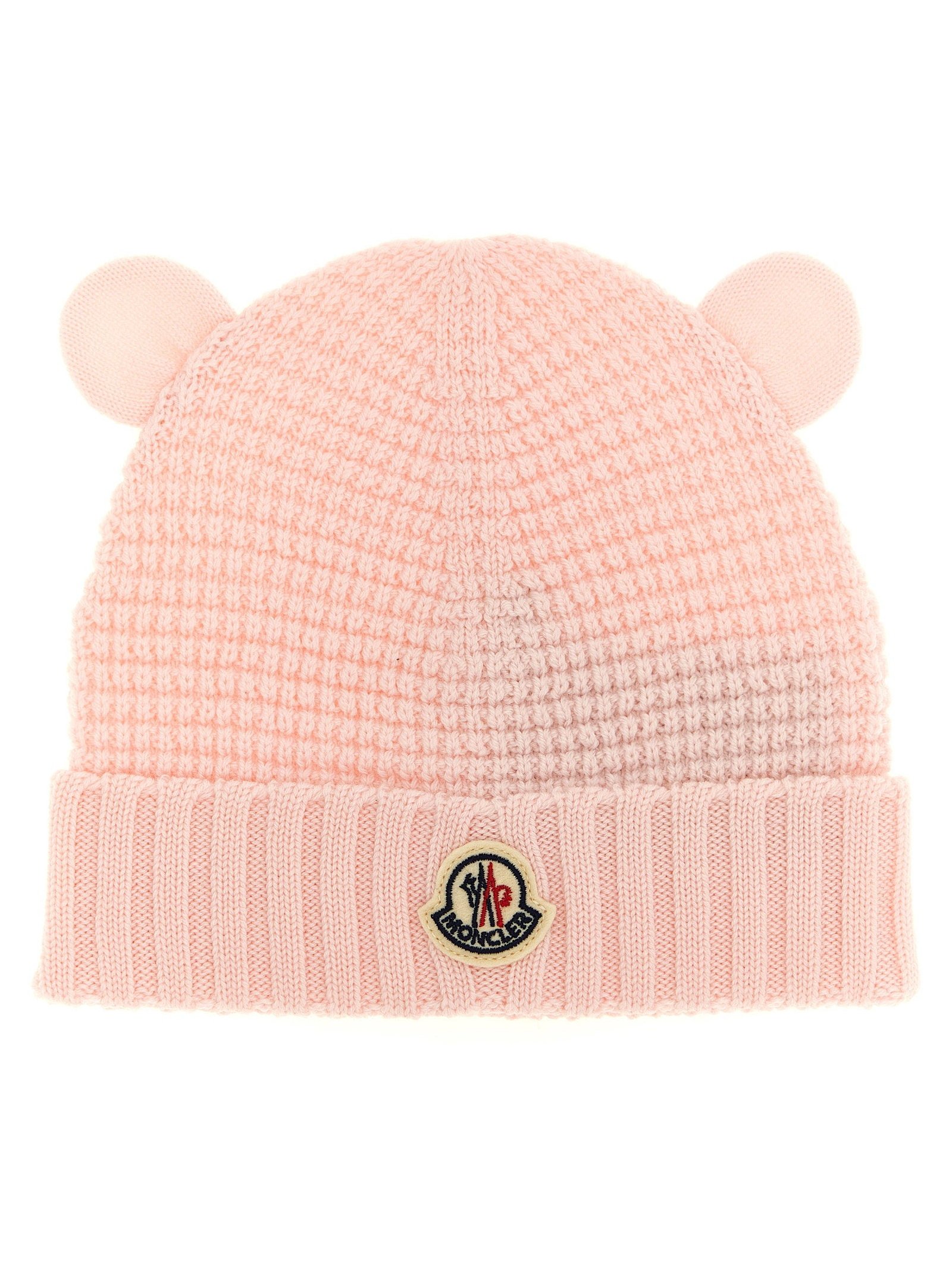 Moncler Enfant Teddy Bear Ear Beanie — Pink by Moncler Enfant