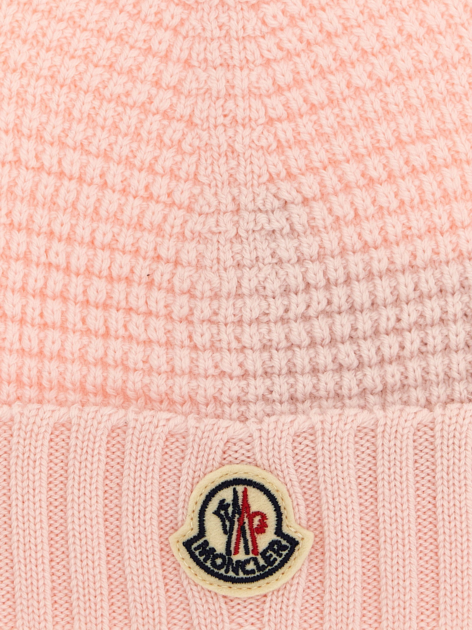 Moncler Enfant Teddy Bear Ear Beanie — Pink, view 3