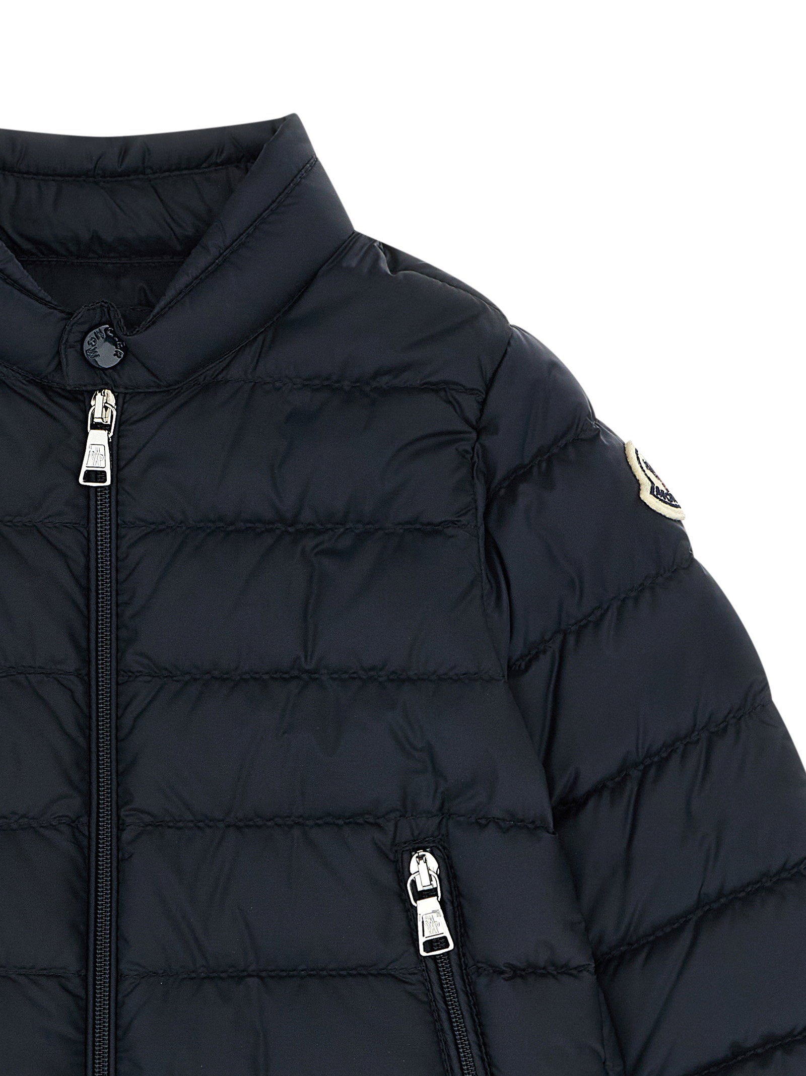 Moncler Enfant Acorus Down Jacket — Navy, view 3
