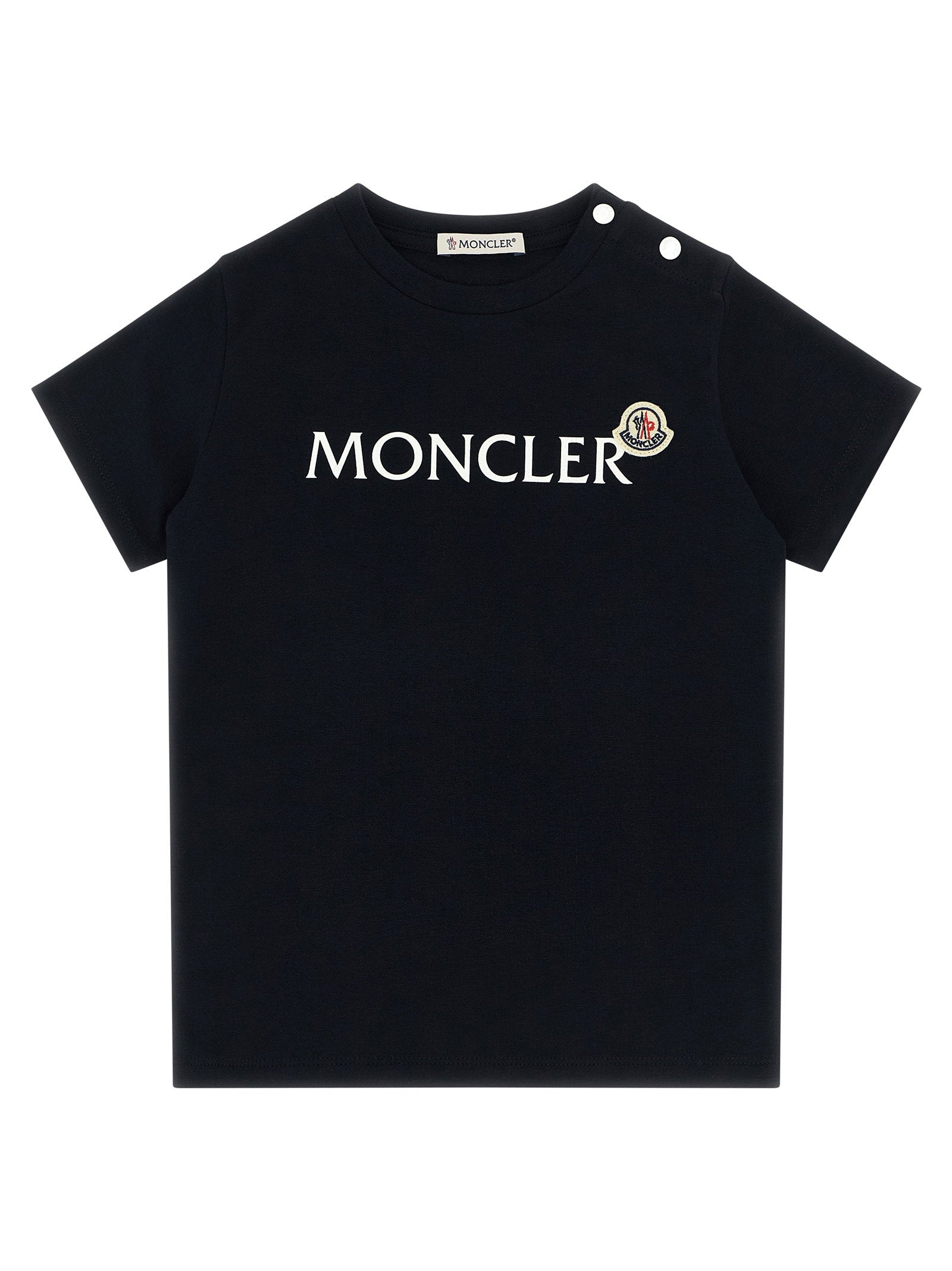 Moncler Enfant Logo Print and Patch T-Shirt — Black by Moncler Enfant