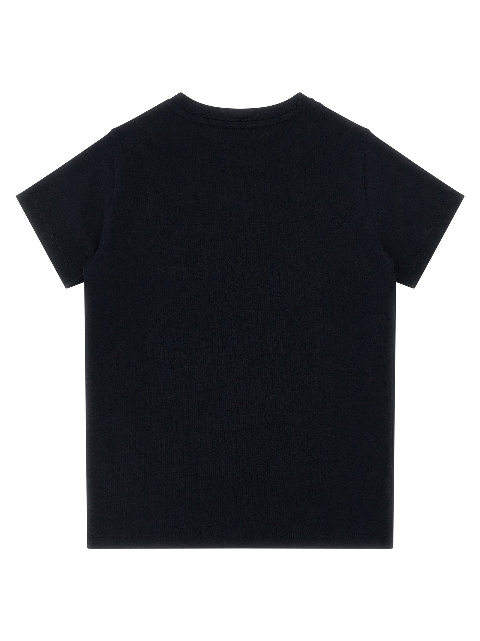 Moncler Enfant Logo Print and Patch T-Shirt — Black, view 2