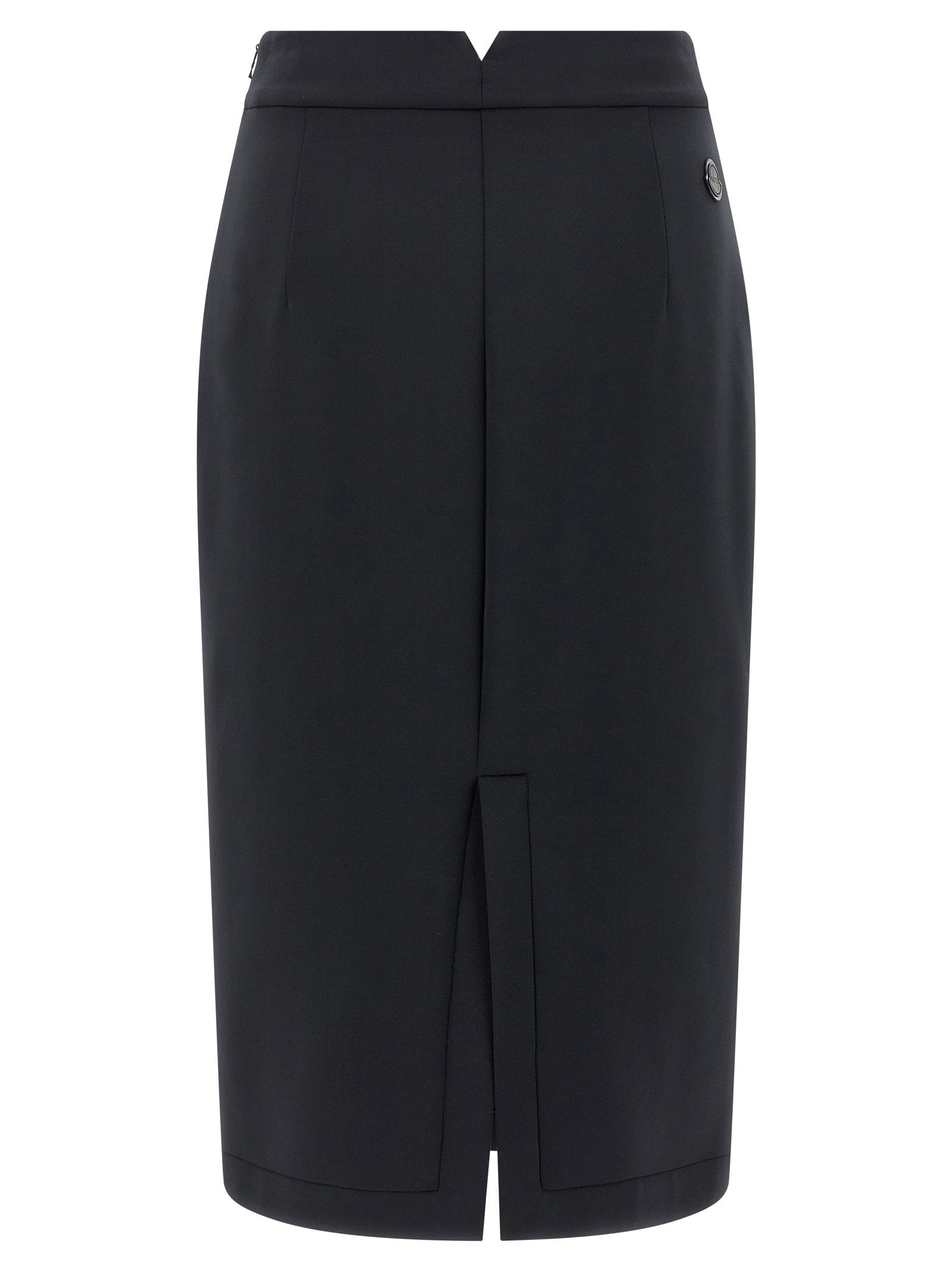 Moncler Genius Scuba-Effect Midi Skirt — Black, view 2