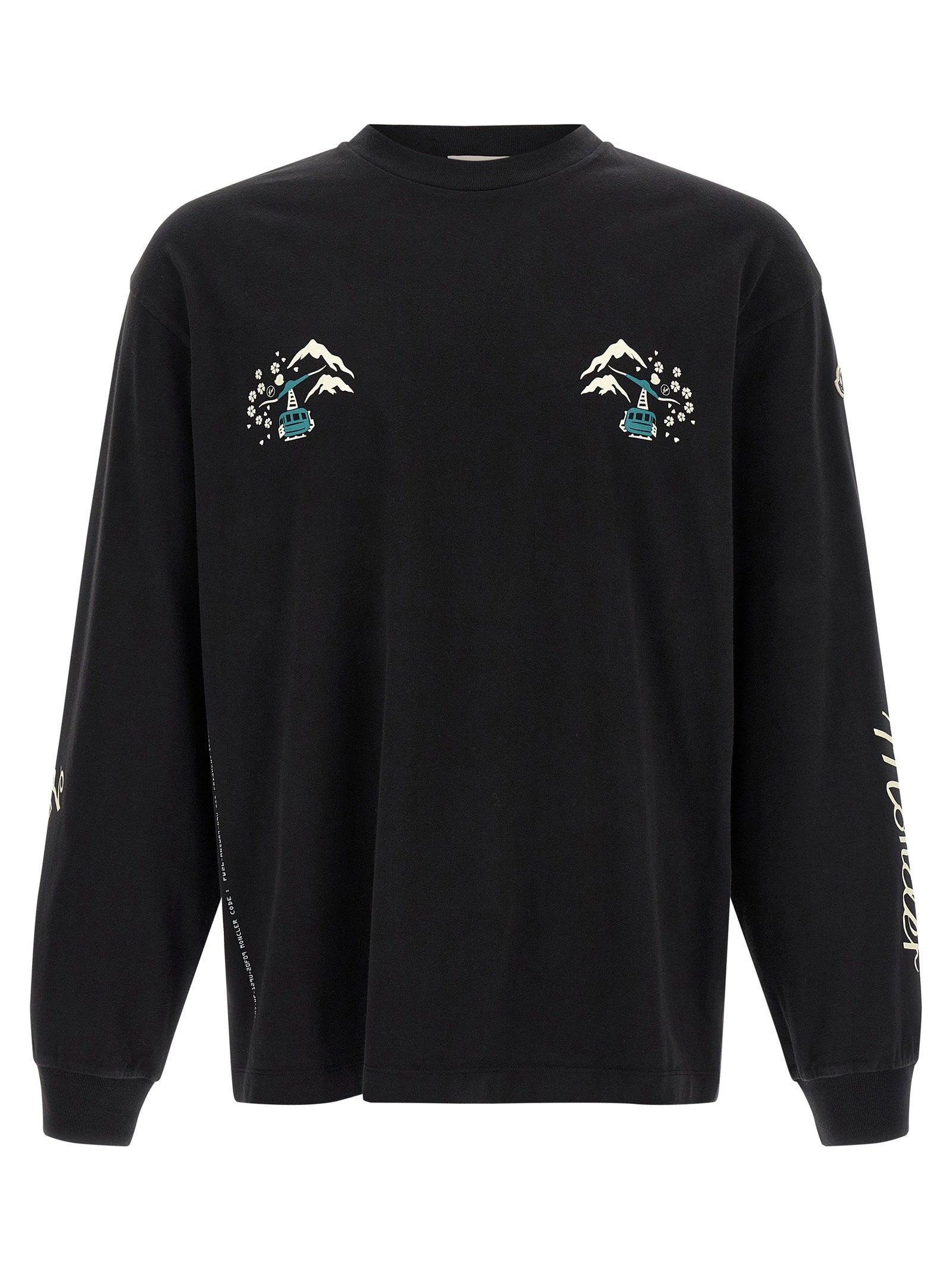 Moncler Genius Graphic-Print Brushed Cotton Sweatshirt — Black by Moncler Genius