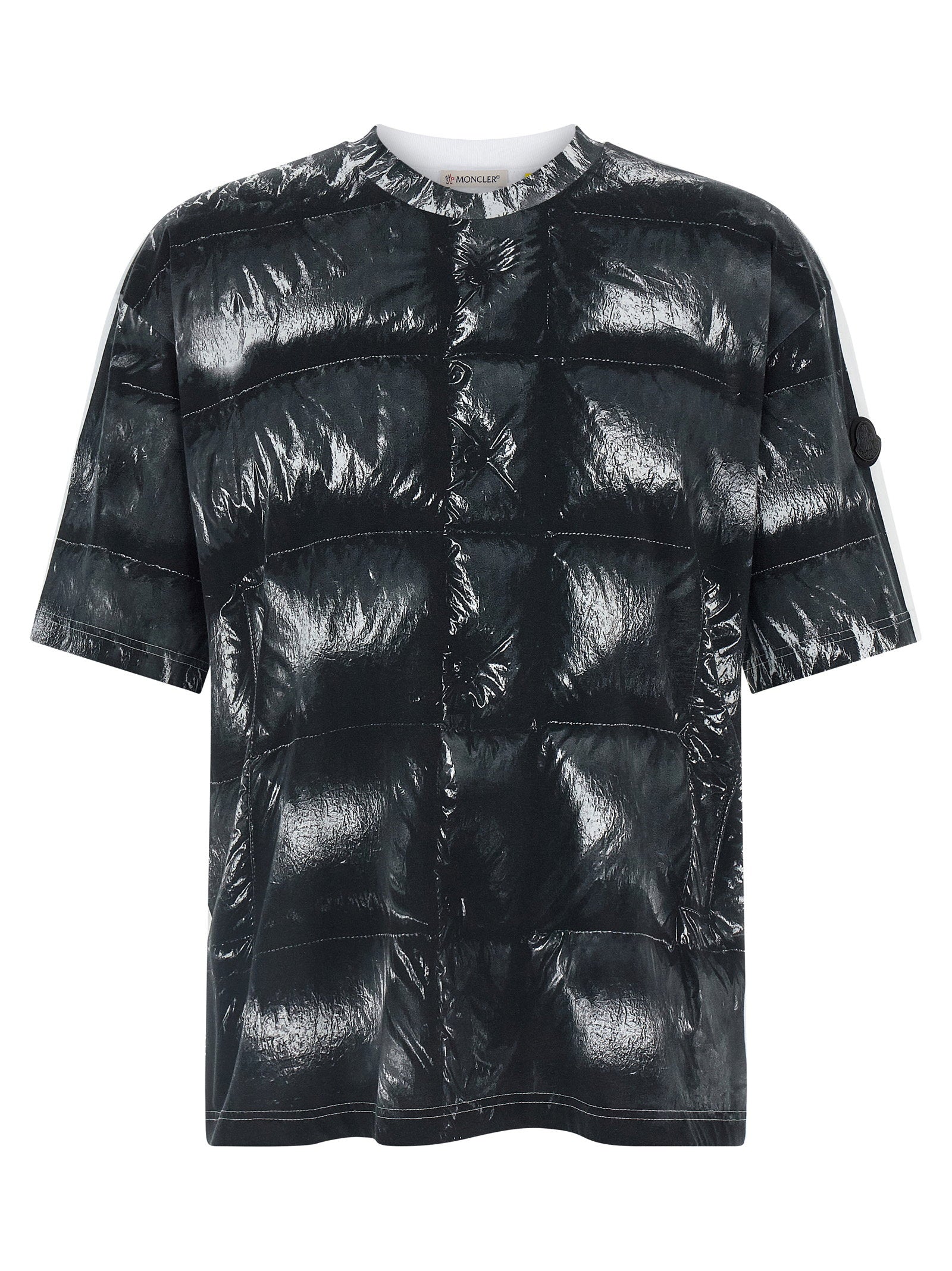 Moncler Genius Quilted Print T-Shirt — Black by Moncler Genius