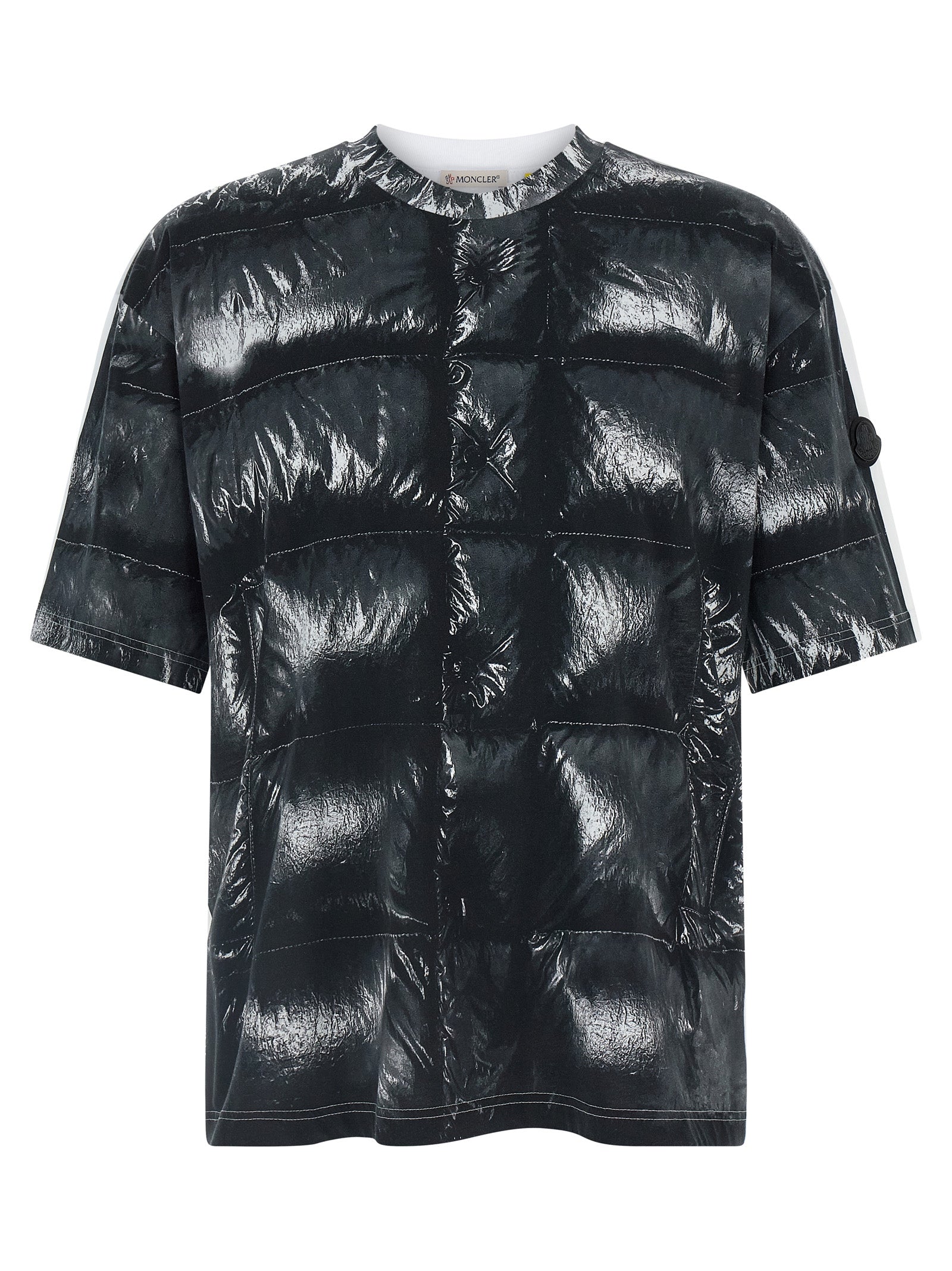 Moncler Genius Quilted Puffer Print T-Shirt — Black by Moncler Genius