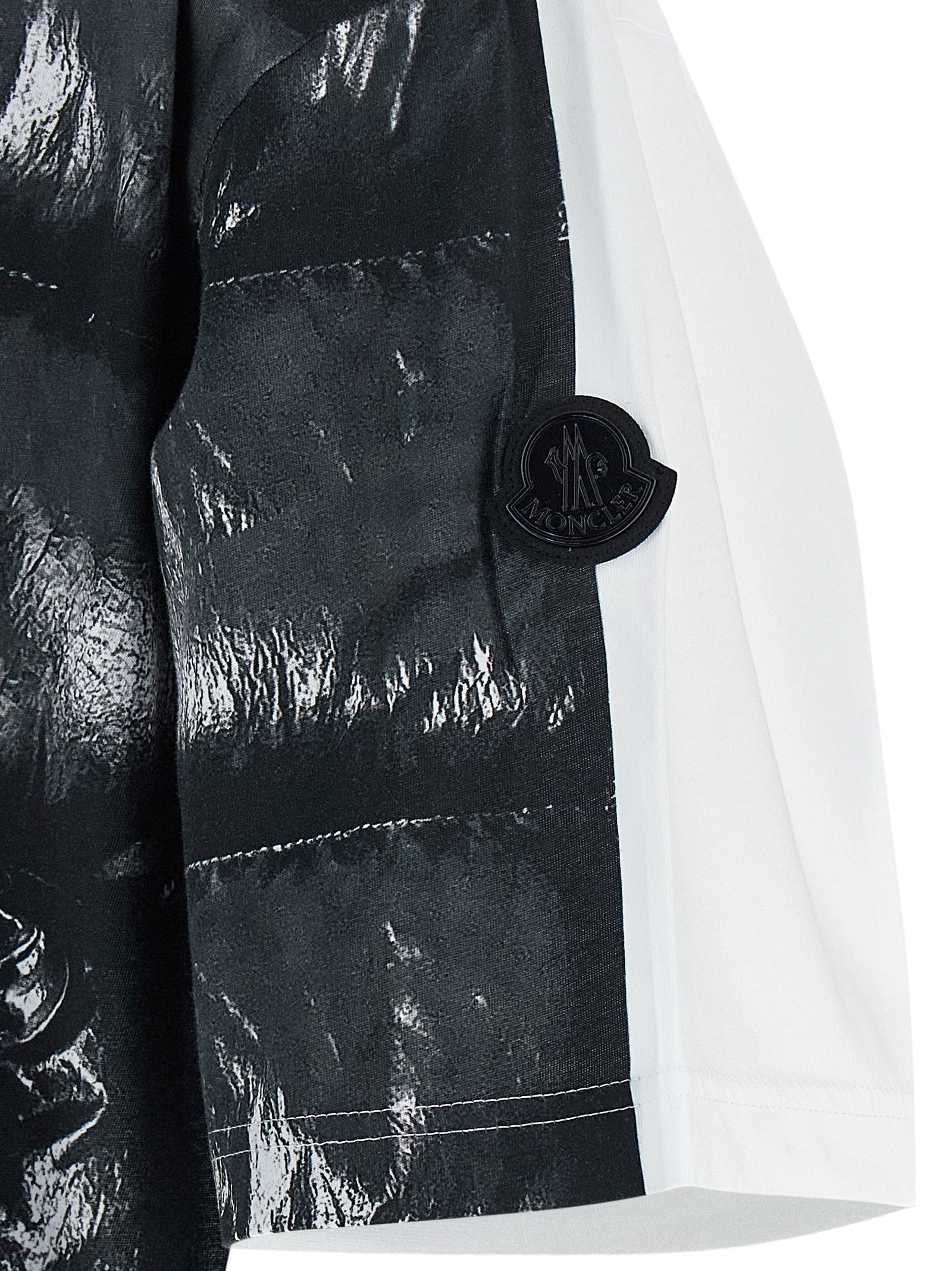 Moncler Genius Quilted Puffer Print T-Shirt — Black, view 4