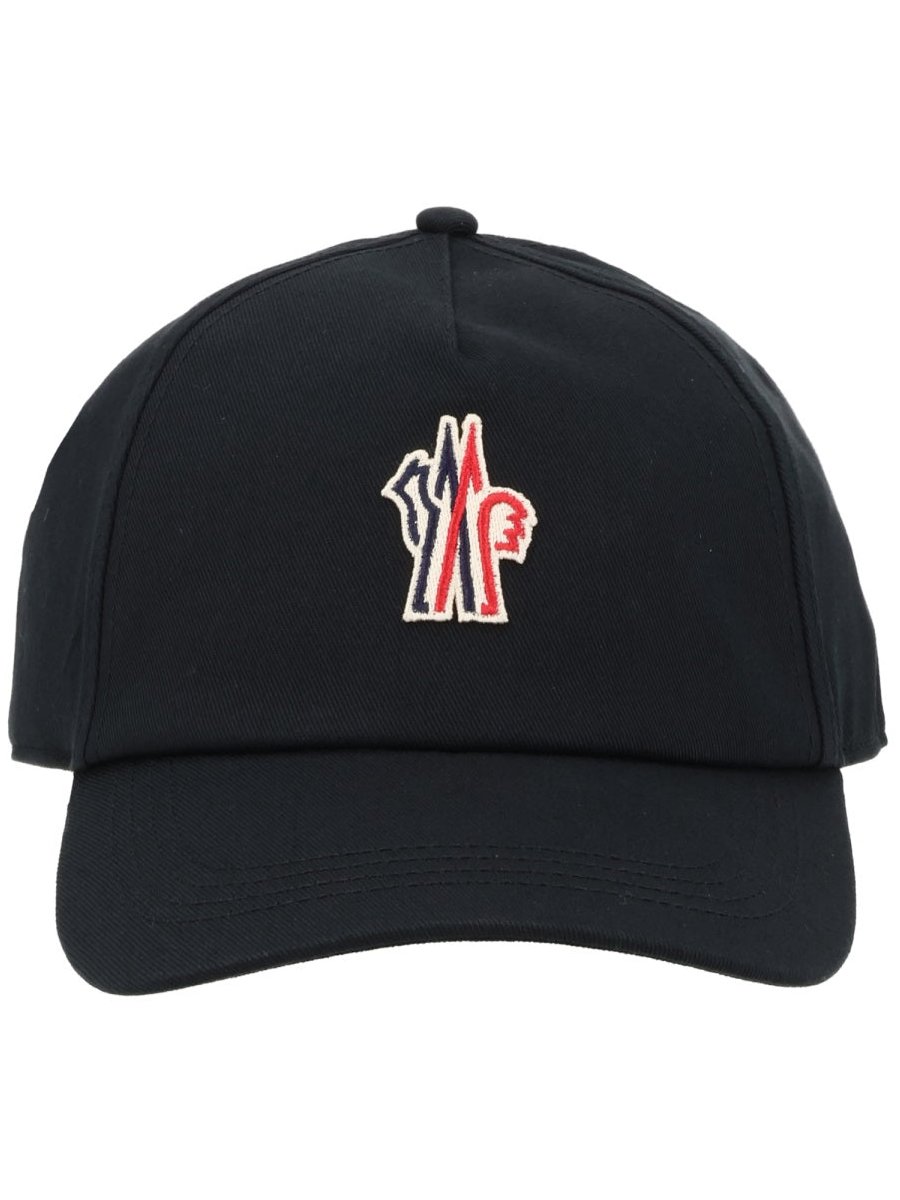 Moncler Grenoble 3B00001_04863999 Cotton Baseball Cap — Black, view 2