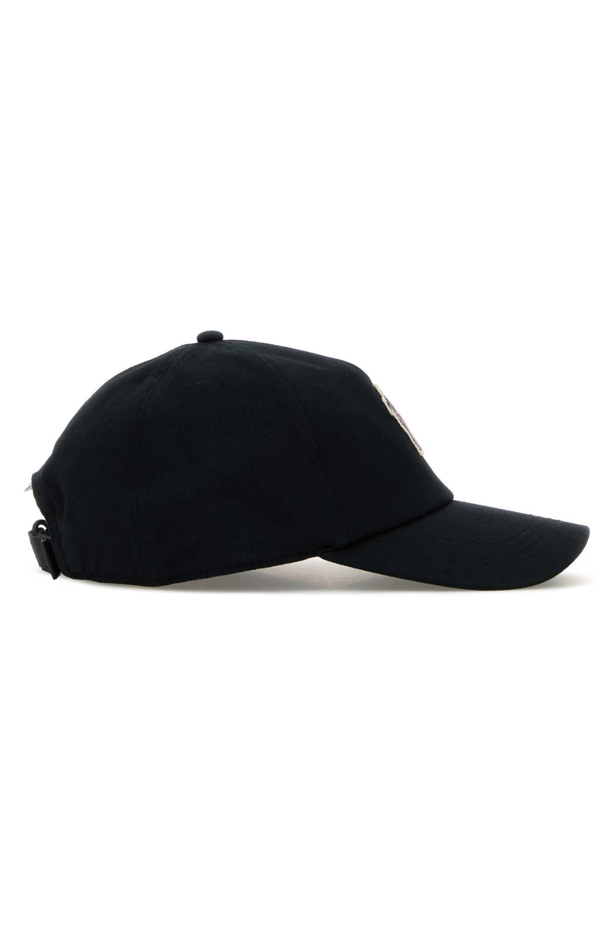 Moncler Grenoble BASEBALL Logo-Embroidered Cotton Baseball Cap — Black, view 2