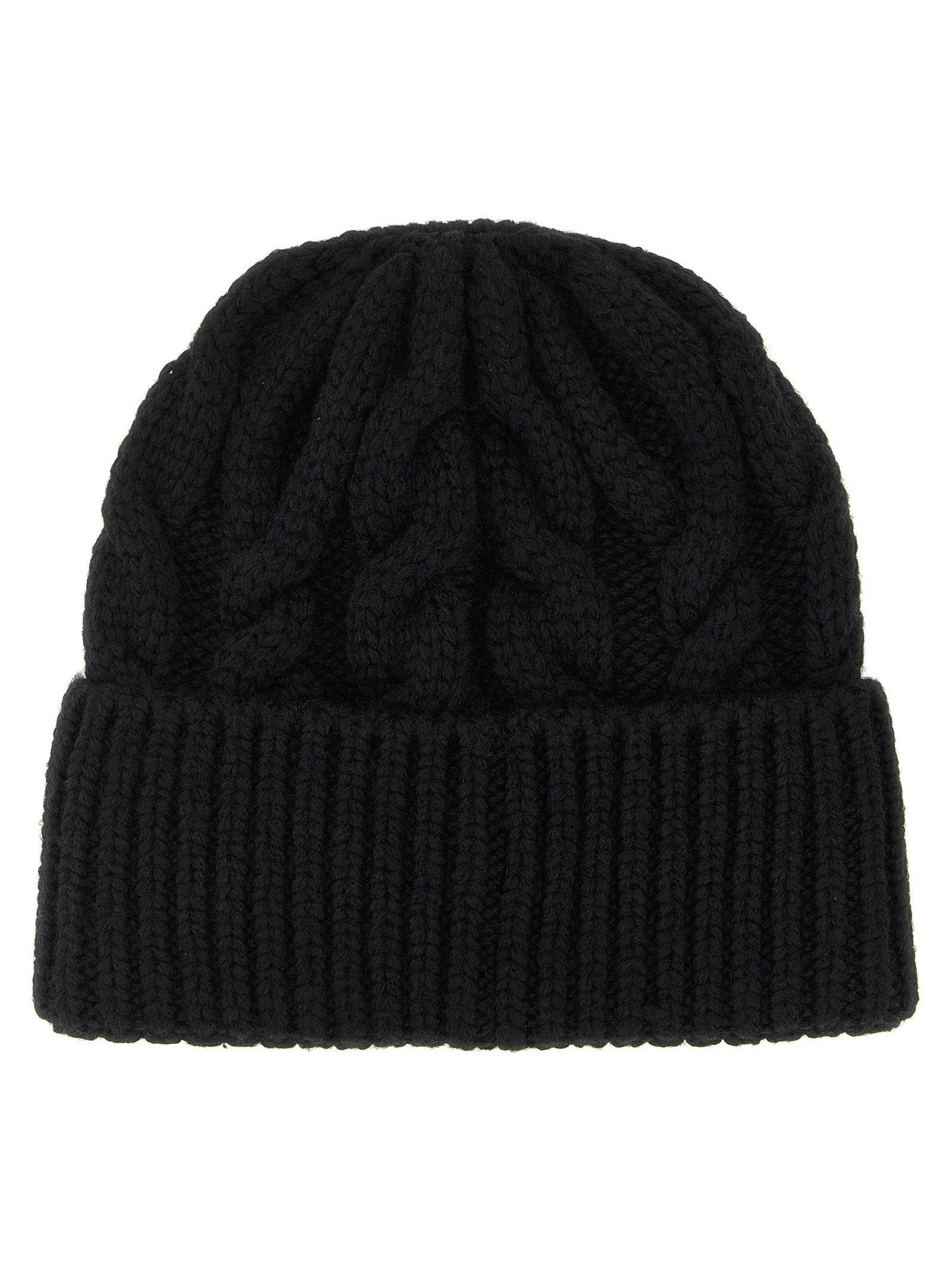 Moncler Grenoble Logo-Embroidered Virgin Wool Blend Beanie, view 2