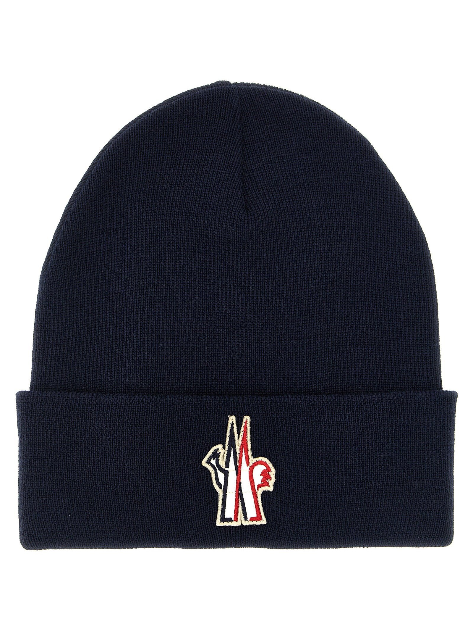 Moncler Grenoble Logo-Patch Virgin Wool Beanie — Black by Moncler Grenoble