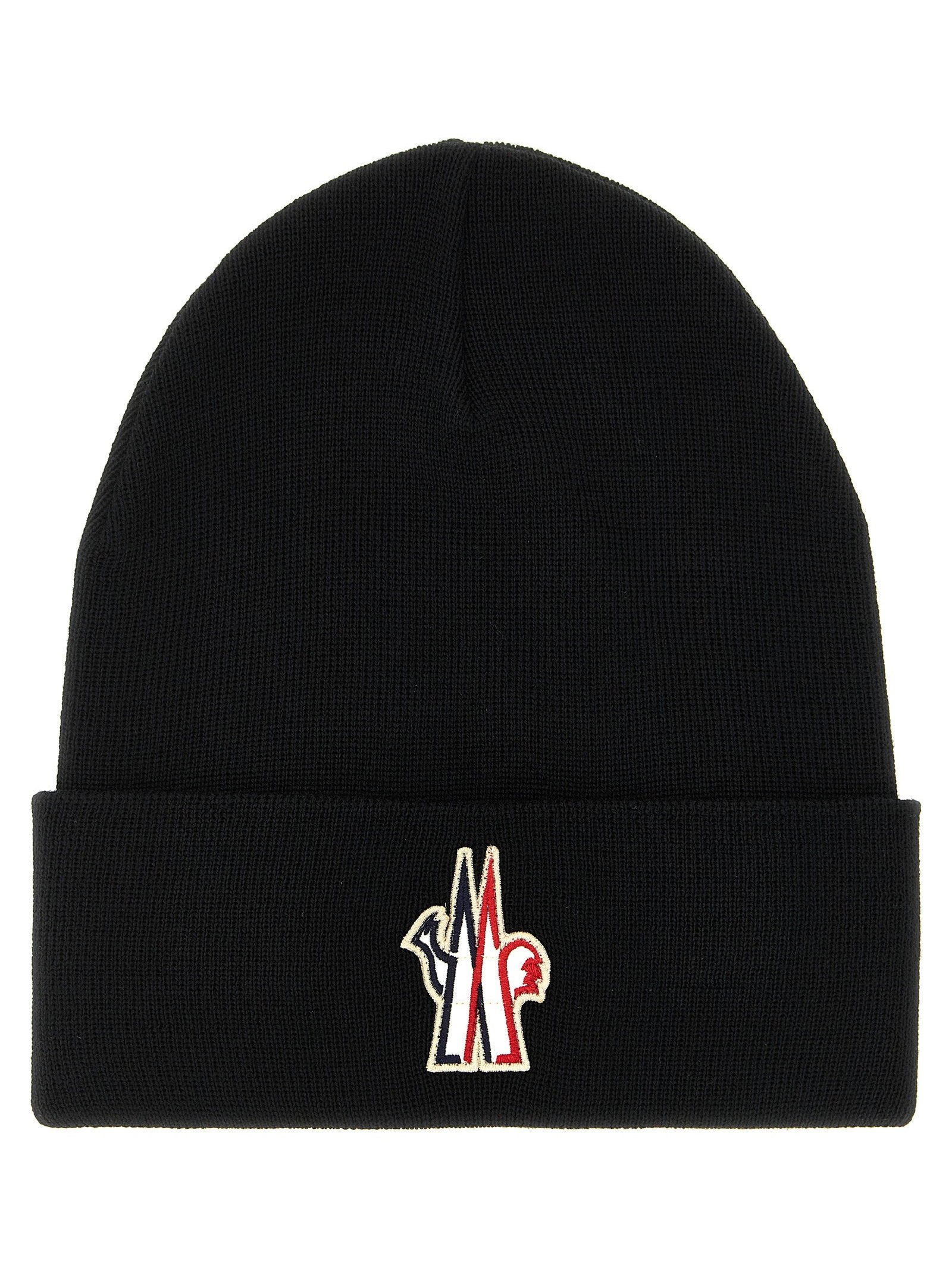 Moncler Grenoble Logo-Embroidered Virgin Wool Beanie — Black by Moncler Grenoble