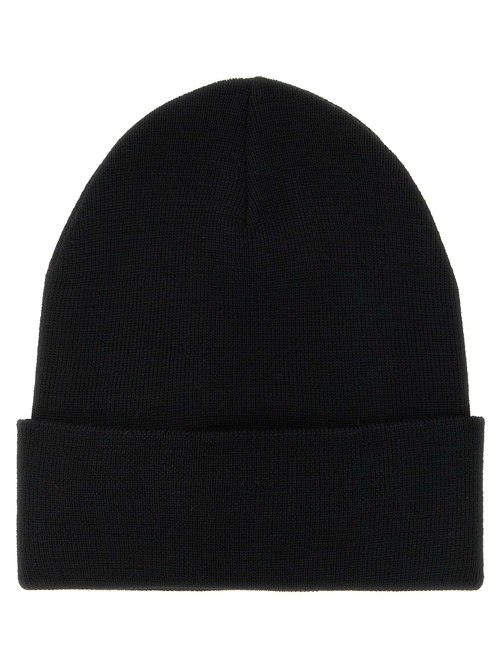 Moncler Grenoble MO344163BM Virgin Wool Beanie — Black, view 2