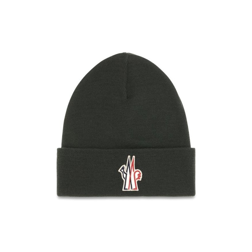 Moncler Grenoble MOL20973B0001309974826BB Wool Rib-Knit Beanie — Black by Moncler Grenoble