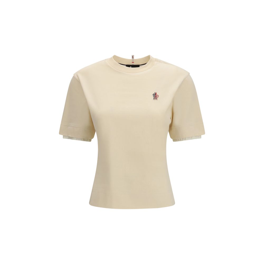 Moncler Grenoble Logo-Embroidered Cotton T-Shirt — Beige by Moncler Grenoble