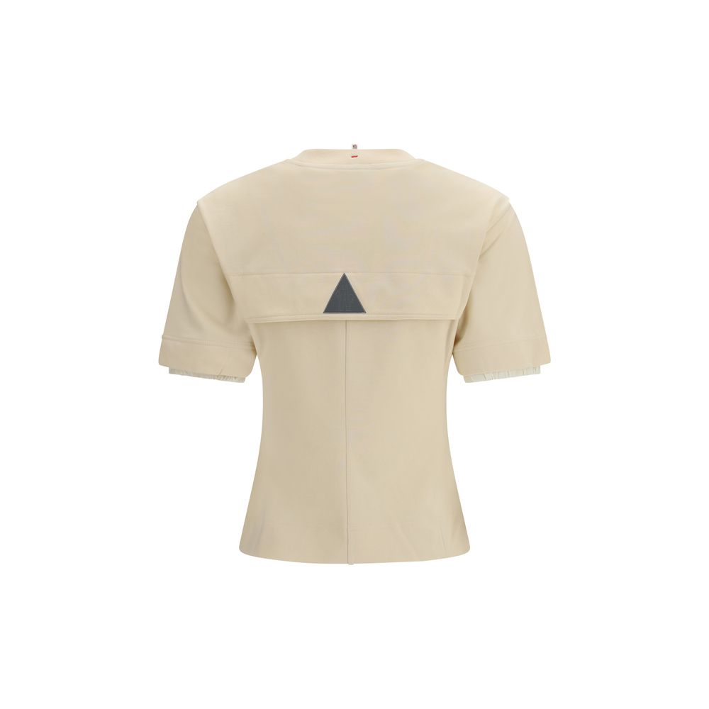 Moncler Grenoble Logo-Embroidered Cotton T-Shirt — Beige, view 2