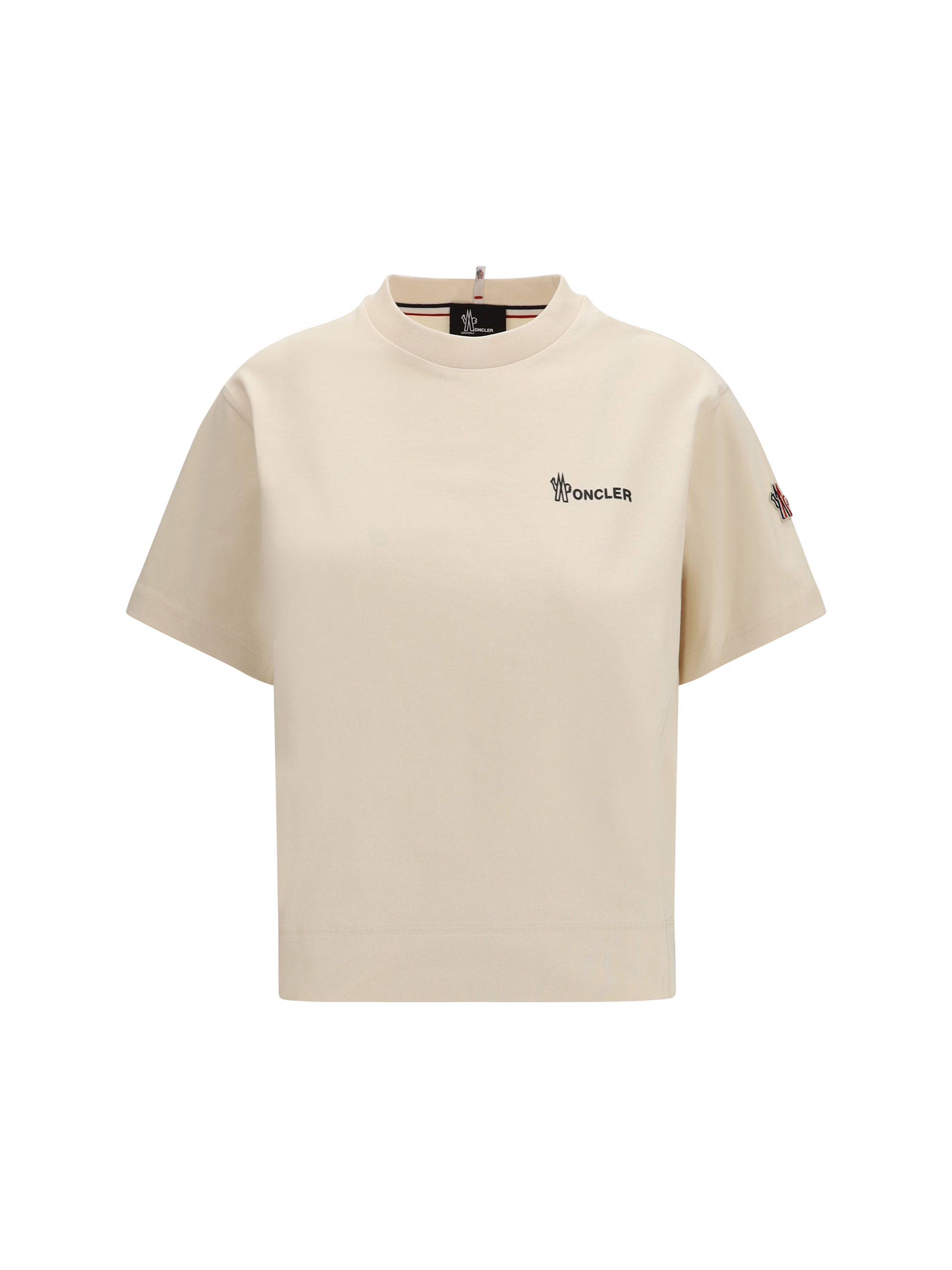 Moncler Grenoble Logo-Embroidered Cotton T-Shirt — Beige by Moncler Grenoble