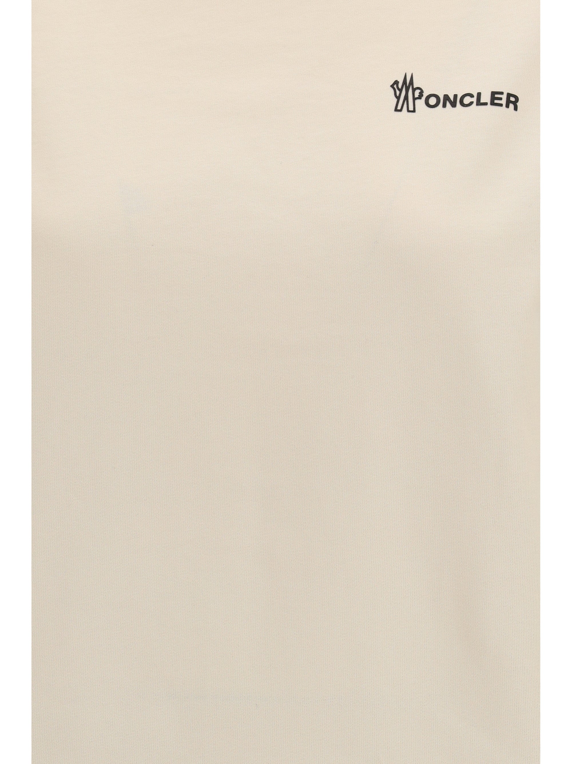 Moncler Grenoble Logo-Embroidered Cotton T-Shirt — Beige, view 3
