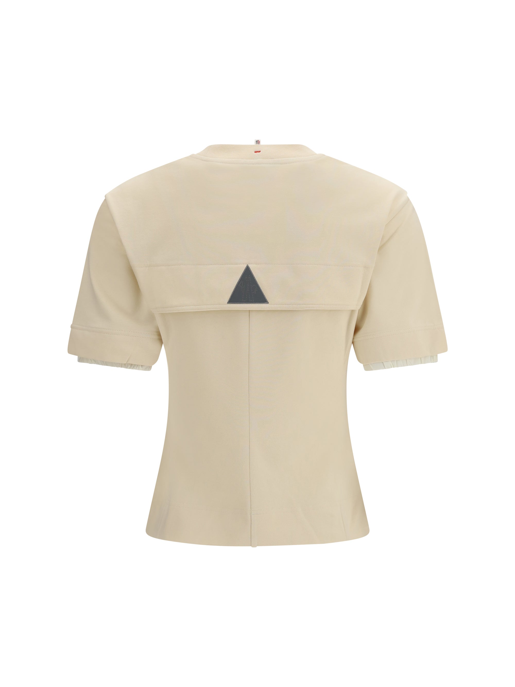 Moncler Grenoble Cotton T-Shirt — Beige, view 2