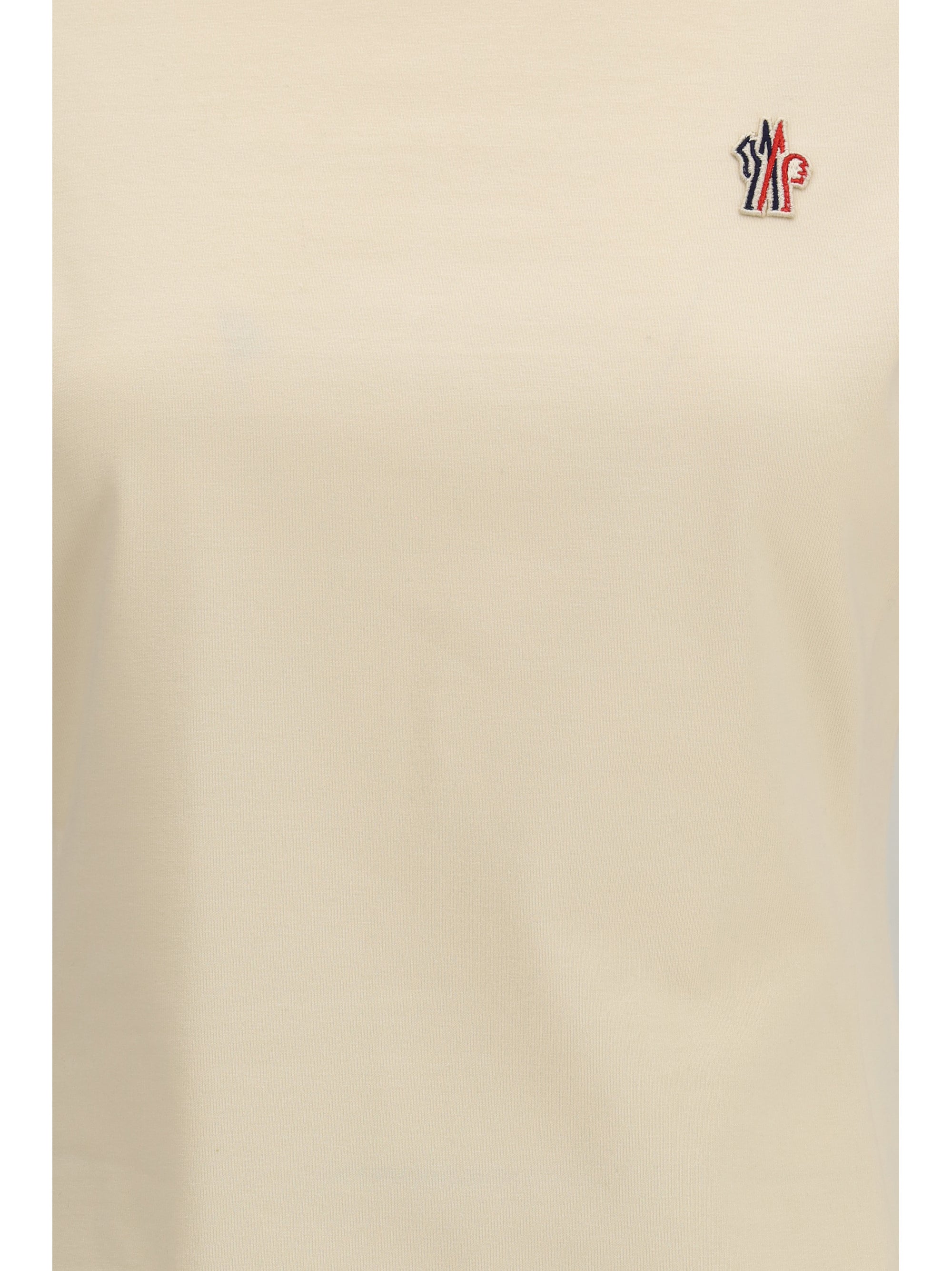 Moncler Grenoble Cotton T-Shirt — Beige, view 3