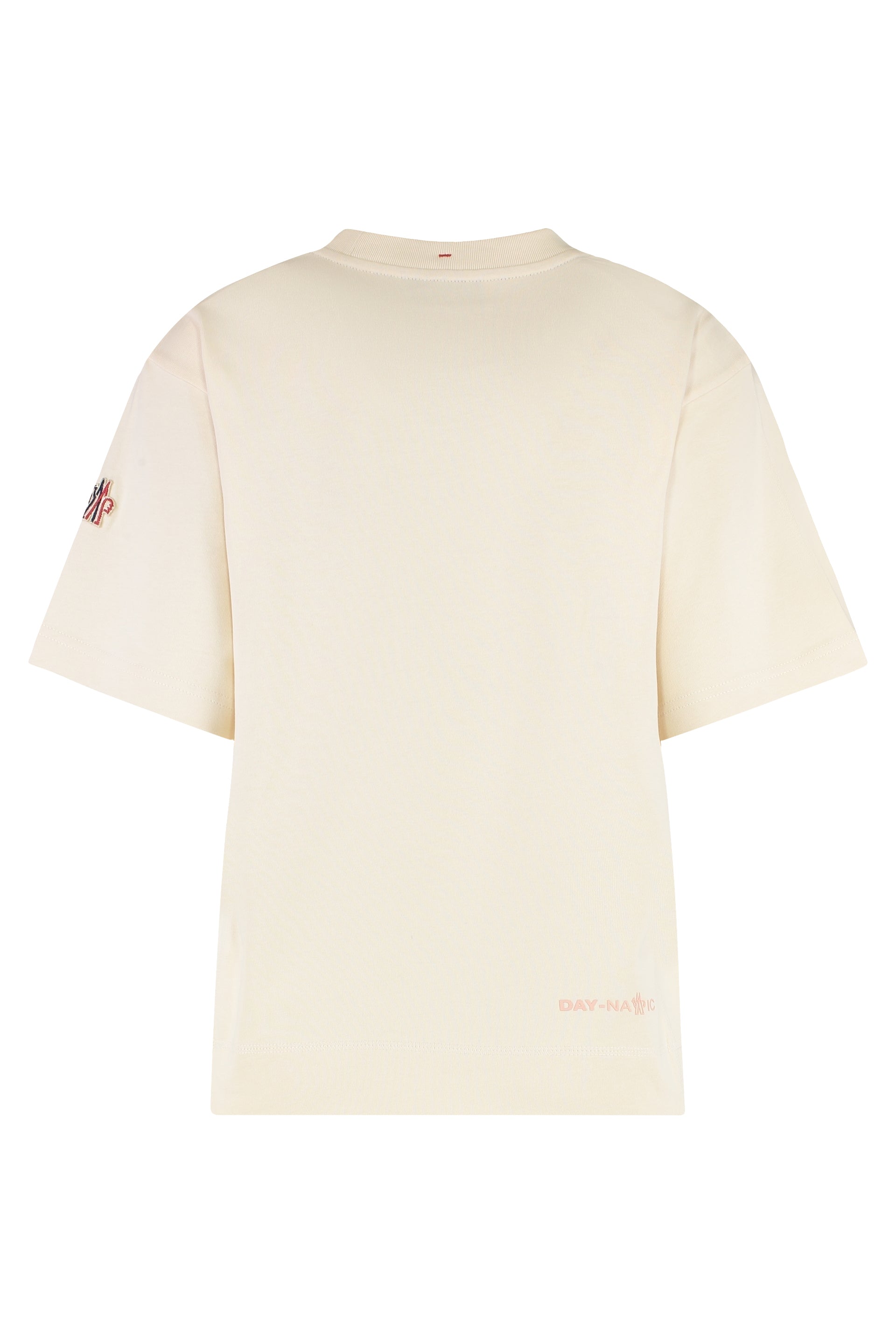 Moncler Grenoble Cotton Crew-Neck T-Shirt — Beige, view 2