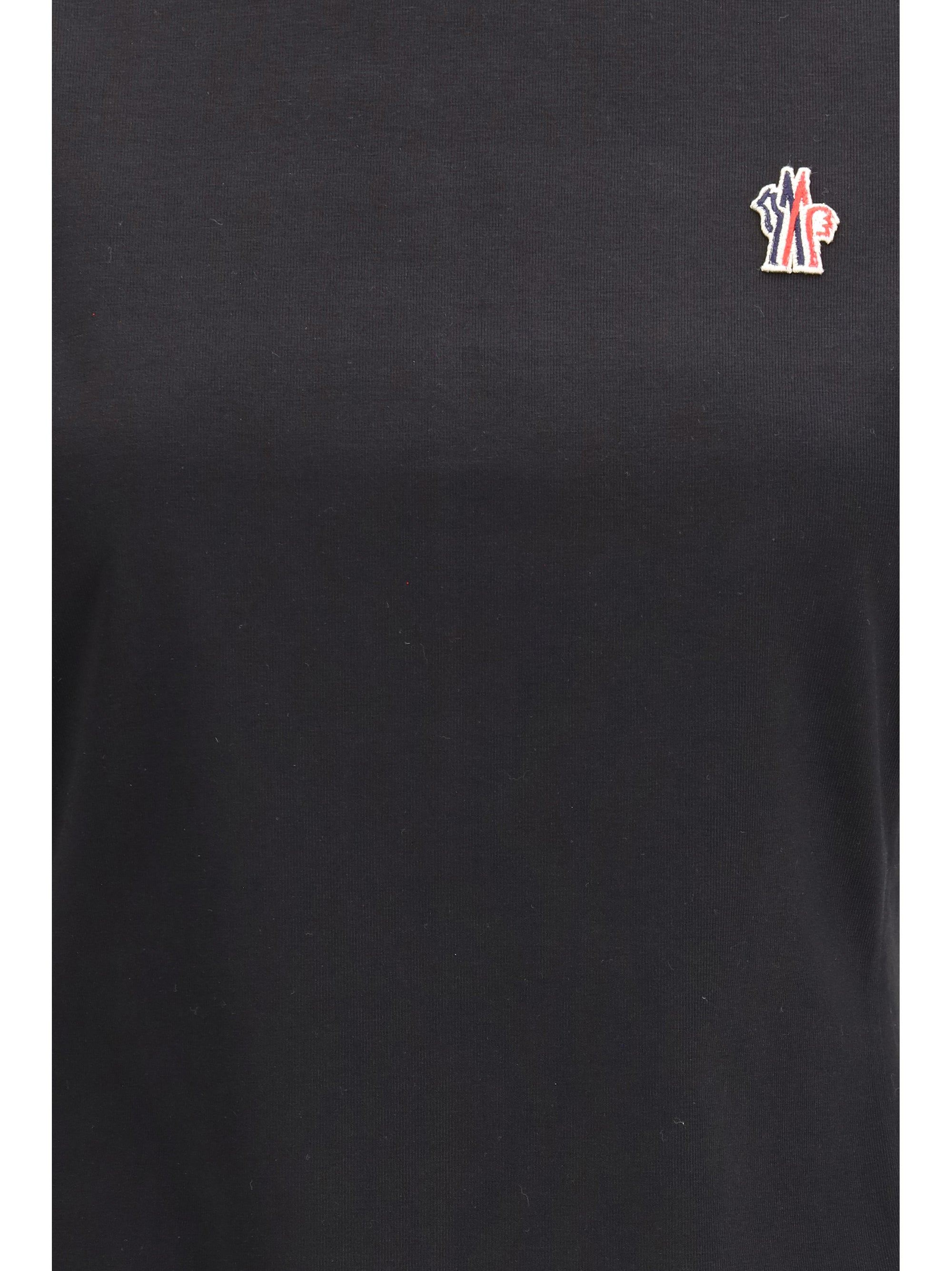 Moncler Grenoble Logo-Embroidered Cotton T-Shirt — Black, view 3