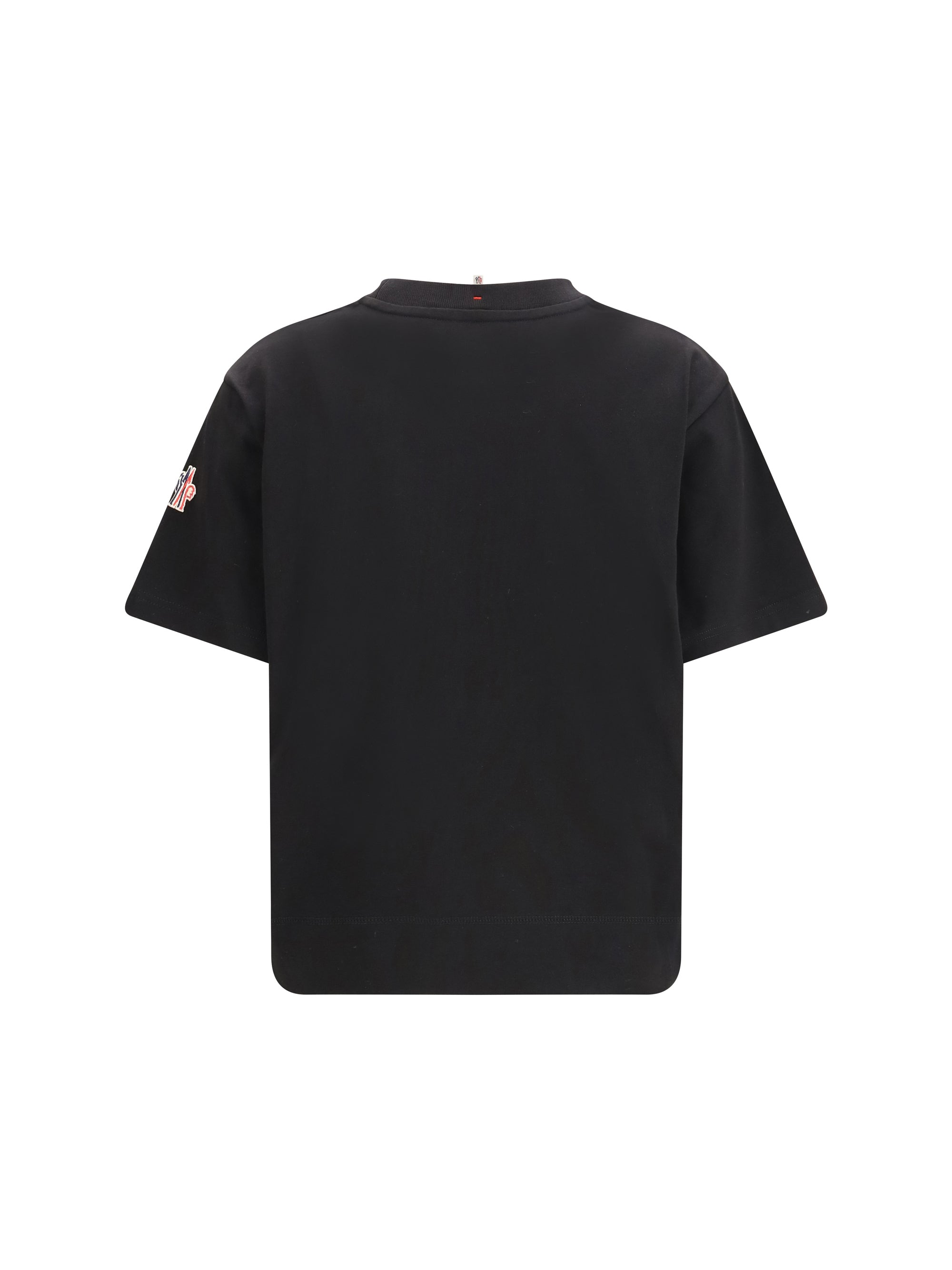 Moncler Grenoble Logo Cotton T-Shirt — Black, view 2