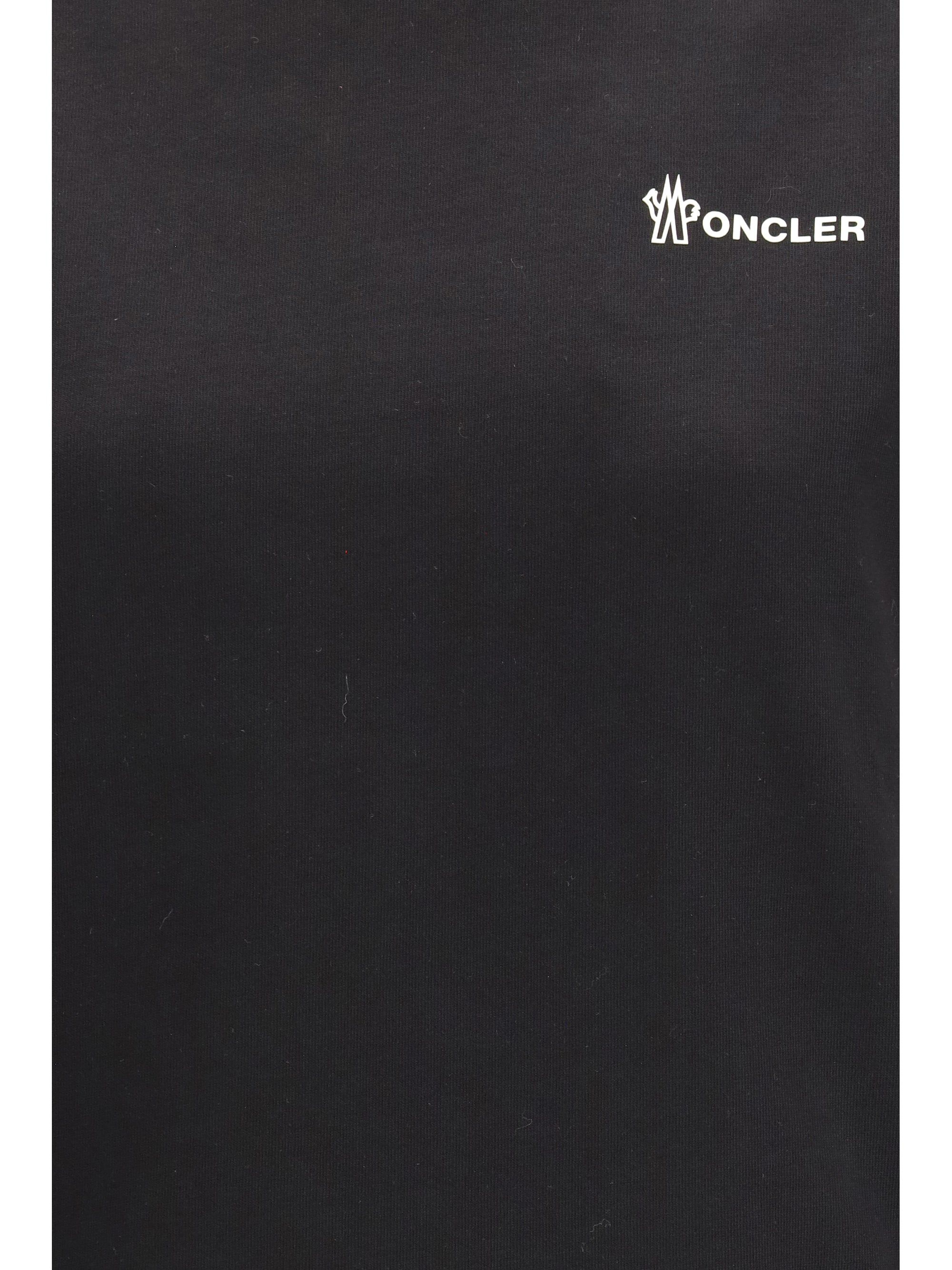 Moncler Grenoble Logo Cotton T-Shirt — Black, view 3