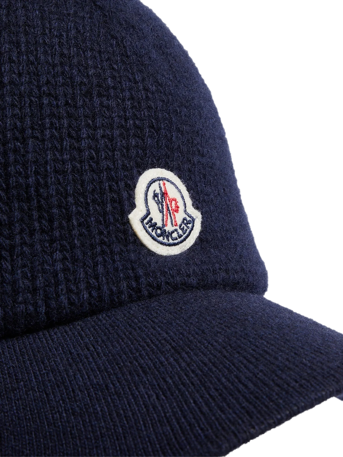 Moncler J20933B000210U383750 Virgin Wool Knit Baseball Cap — Navy, view 2
